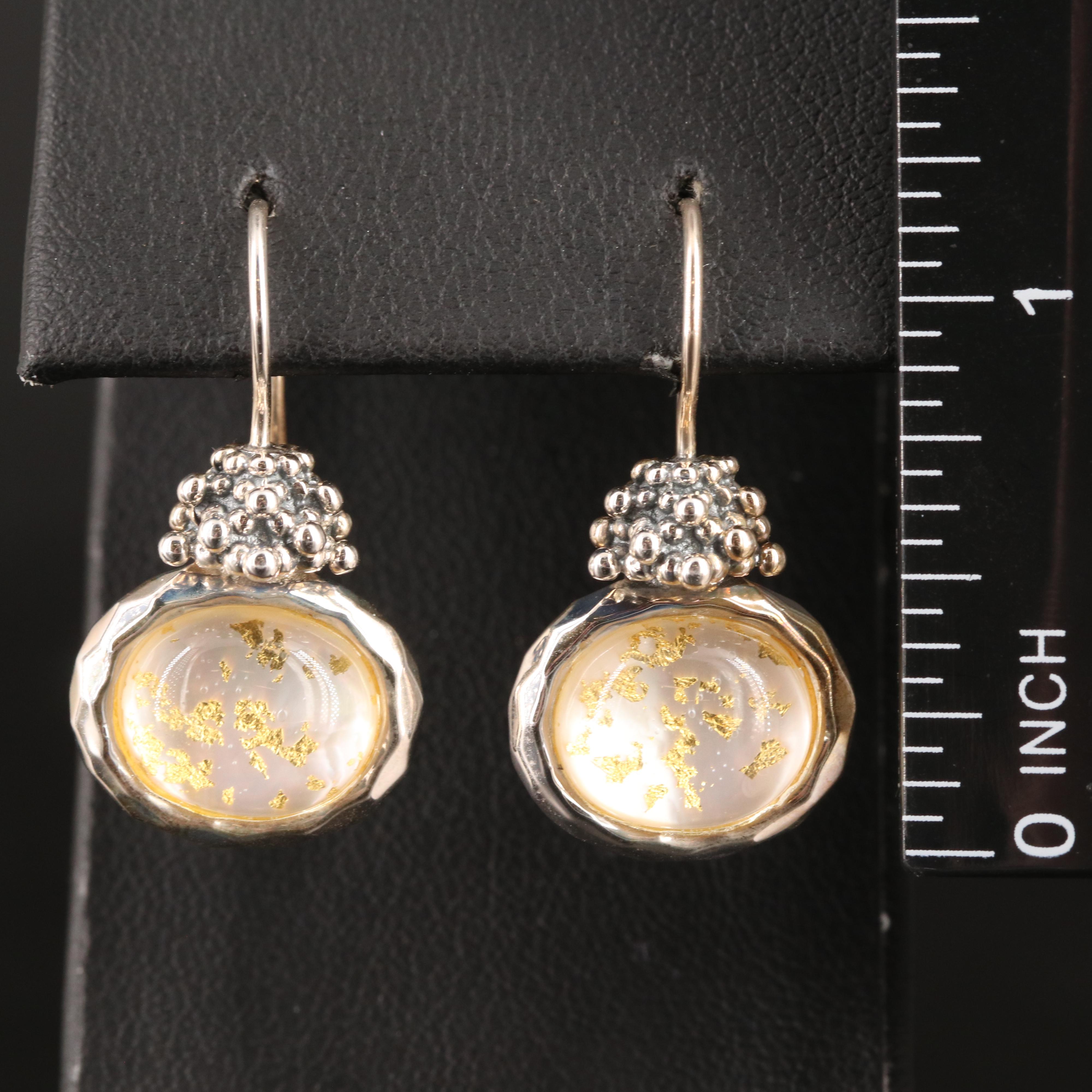 Michael Dawkins Sterling Quartz Doublet Earrings