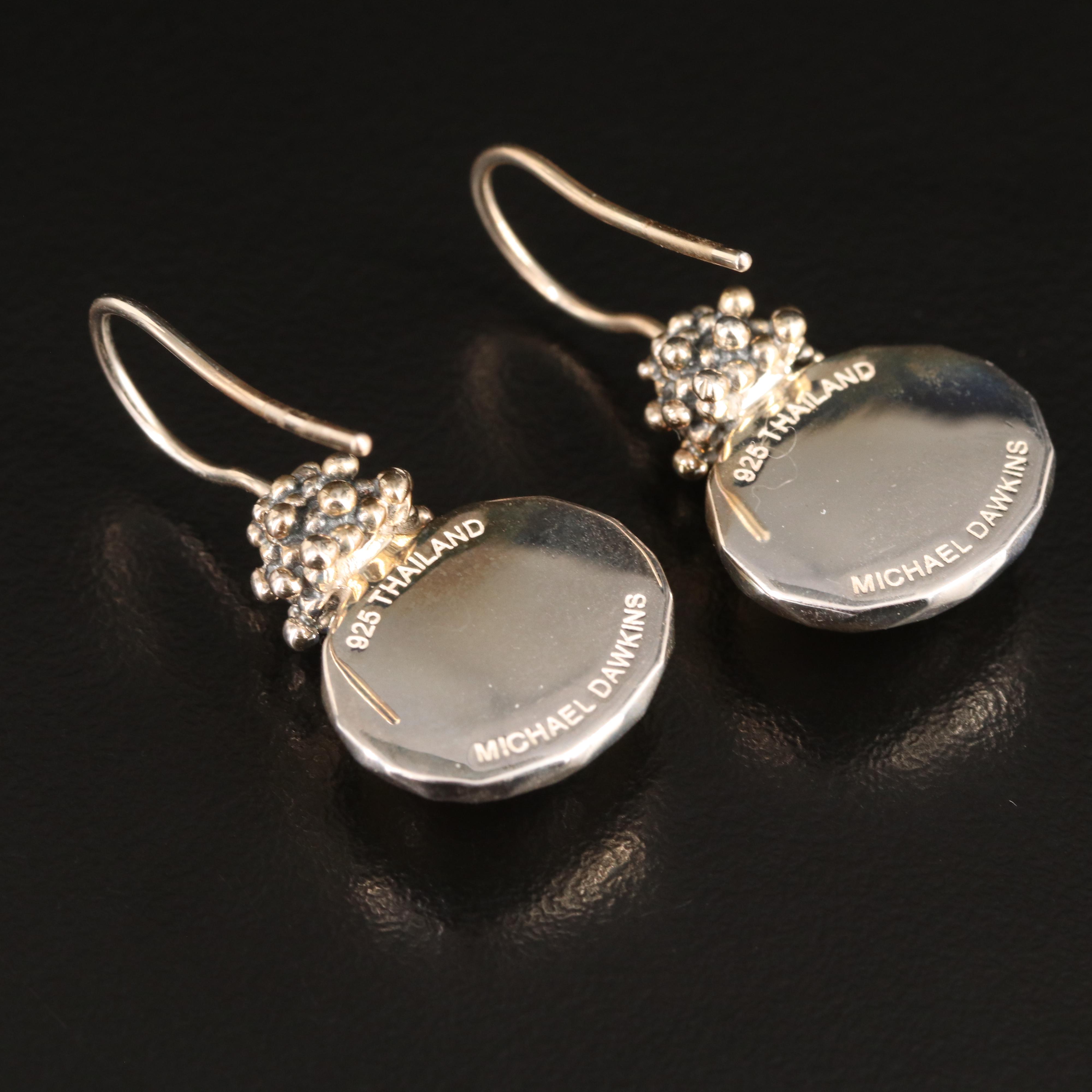 Michael Dawkins Sterling Quartz Doublet Earrings