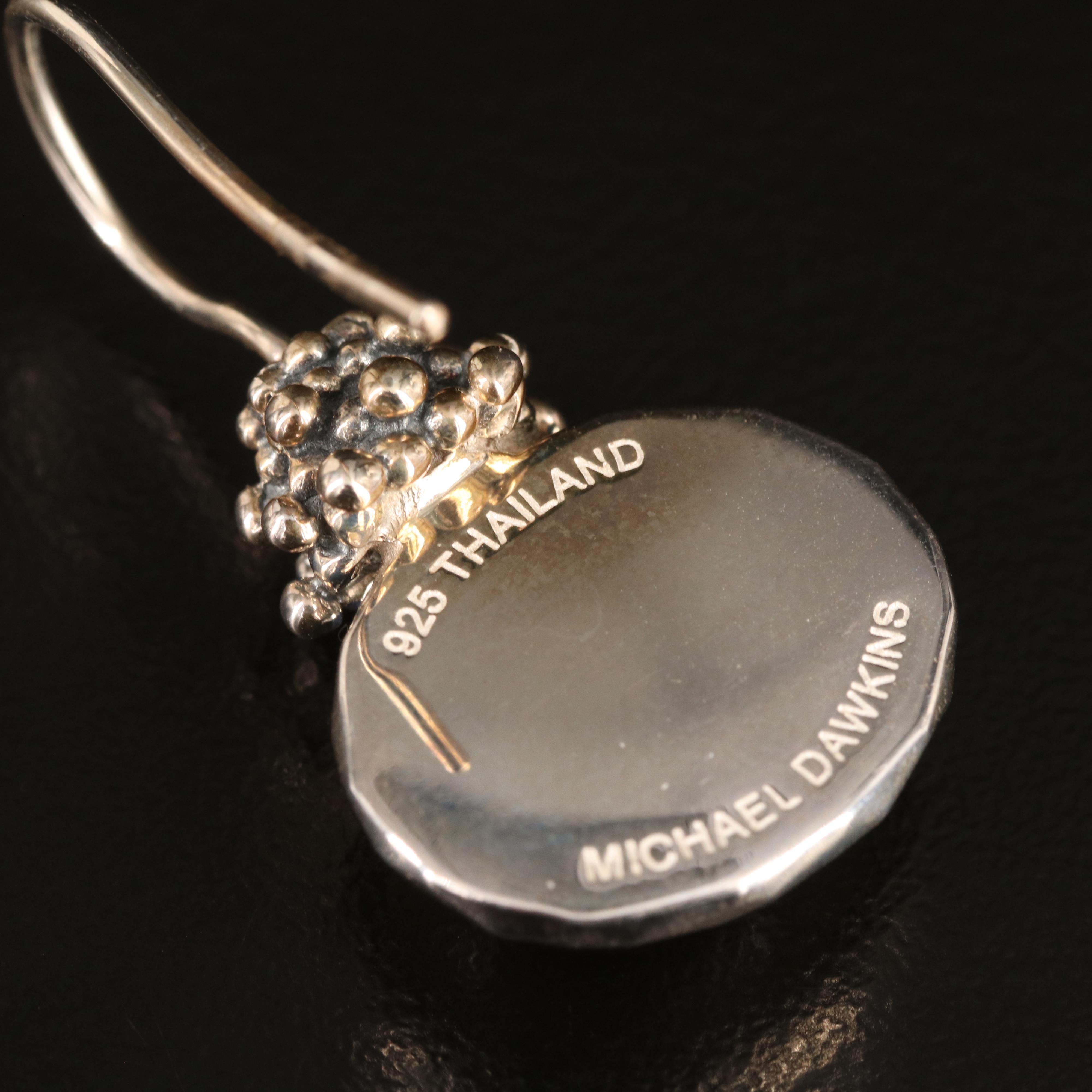 Michael Dawkins Sterling Quartz Doublet Earrings