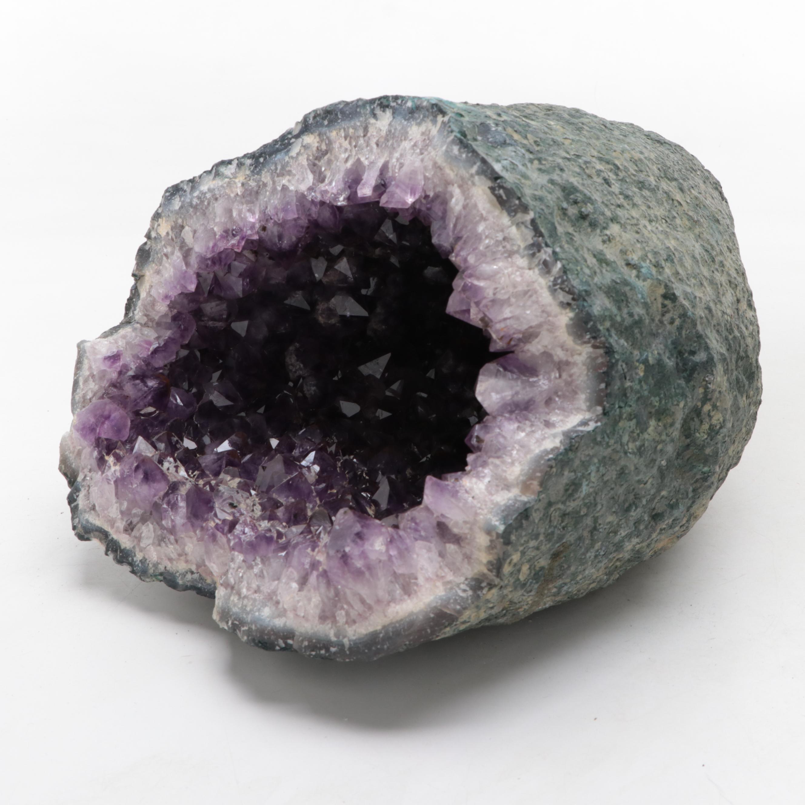 Large Purple Amethyst Geode Half Specimen