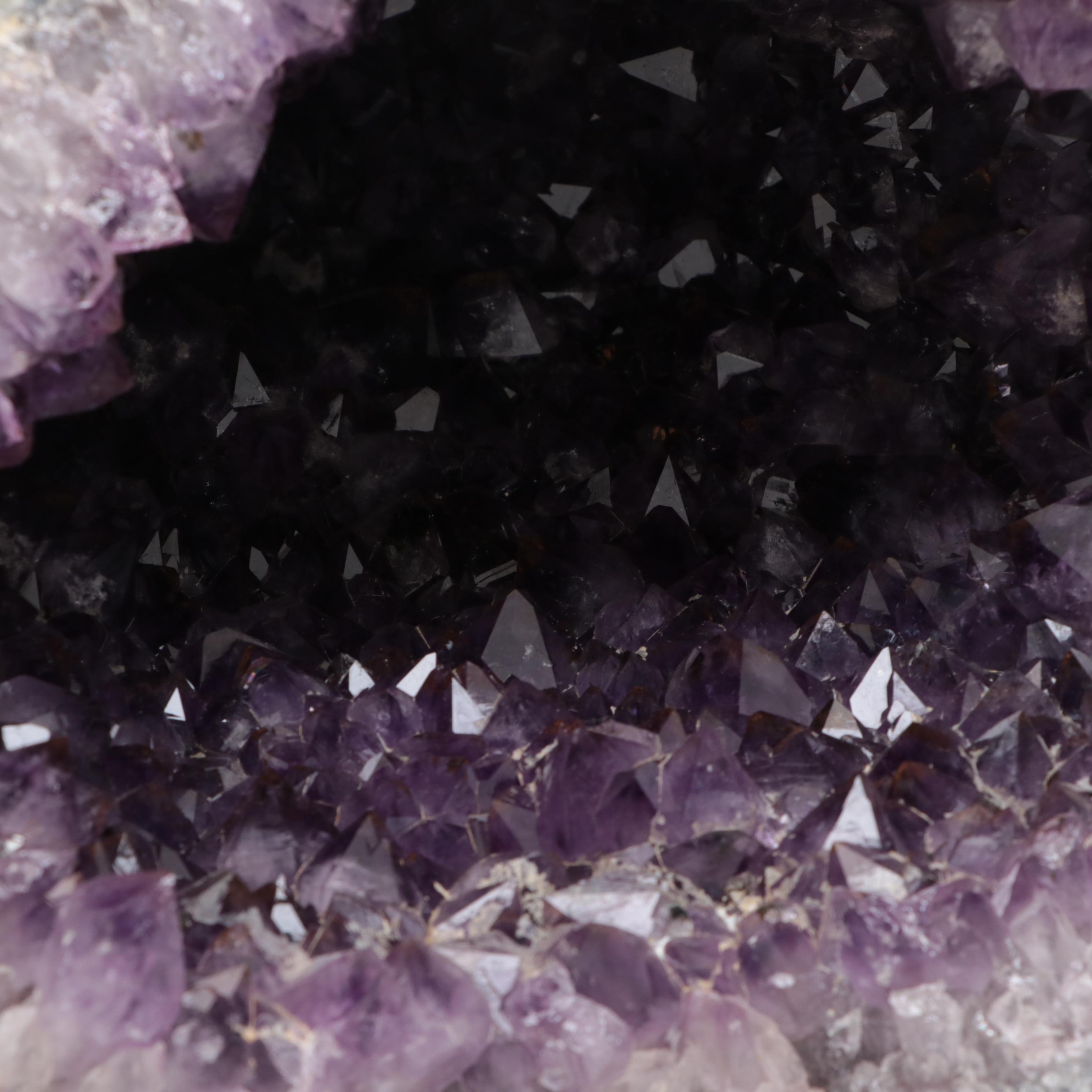 Large Purple Amethyst Geode Half Specimen