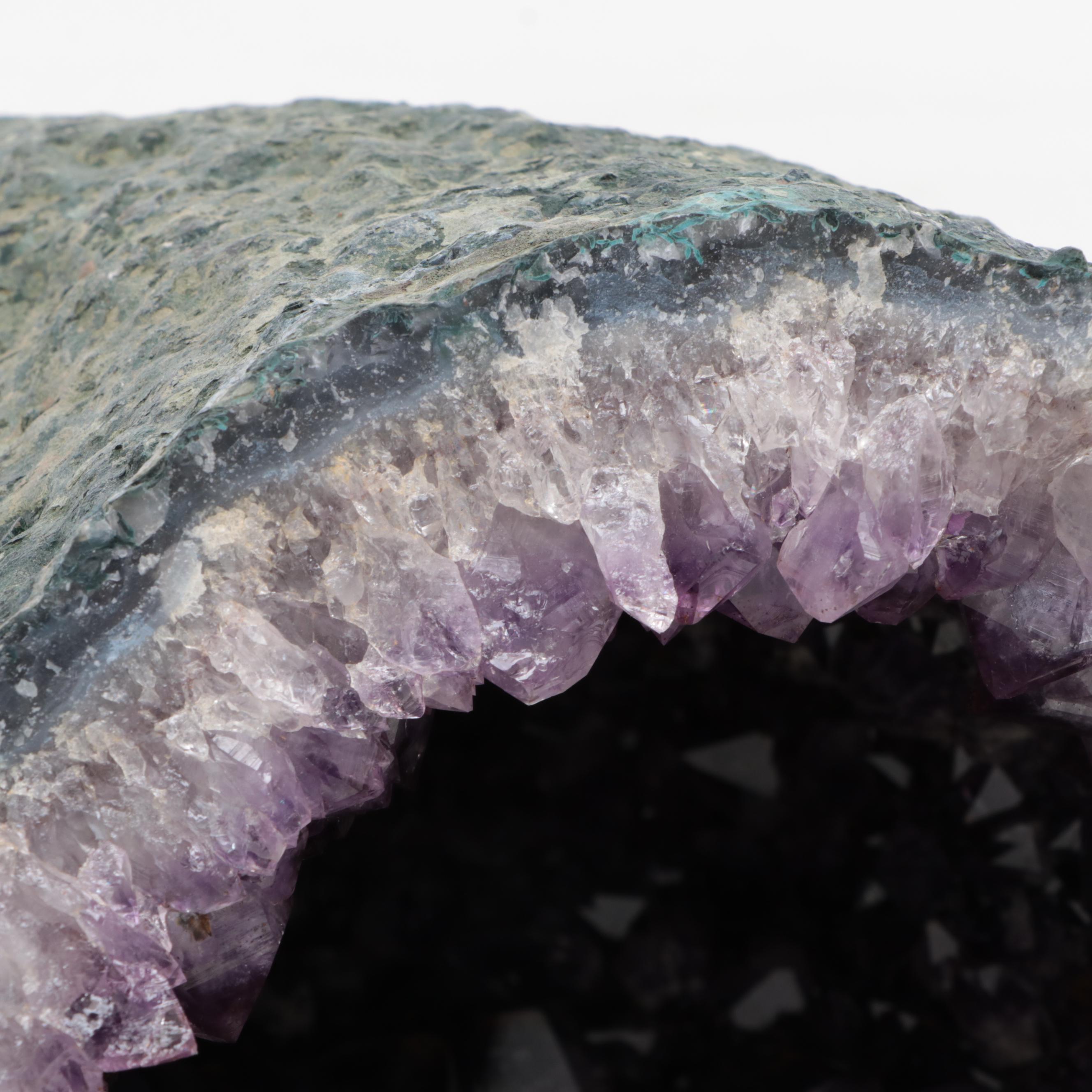 Large Purple Amethyst Geode Half Specimen