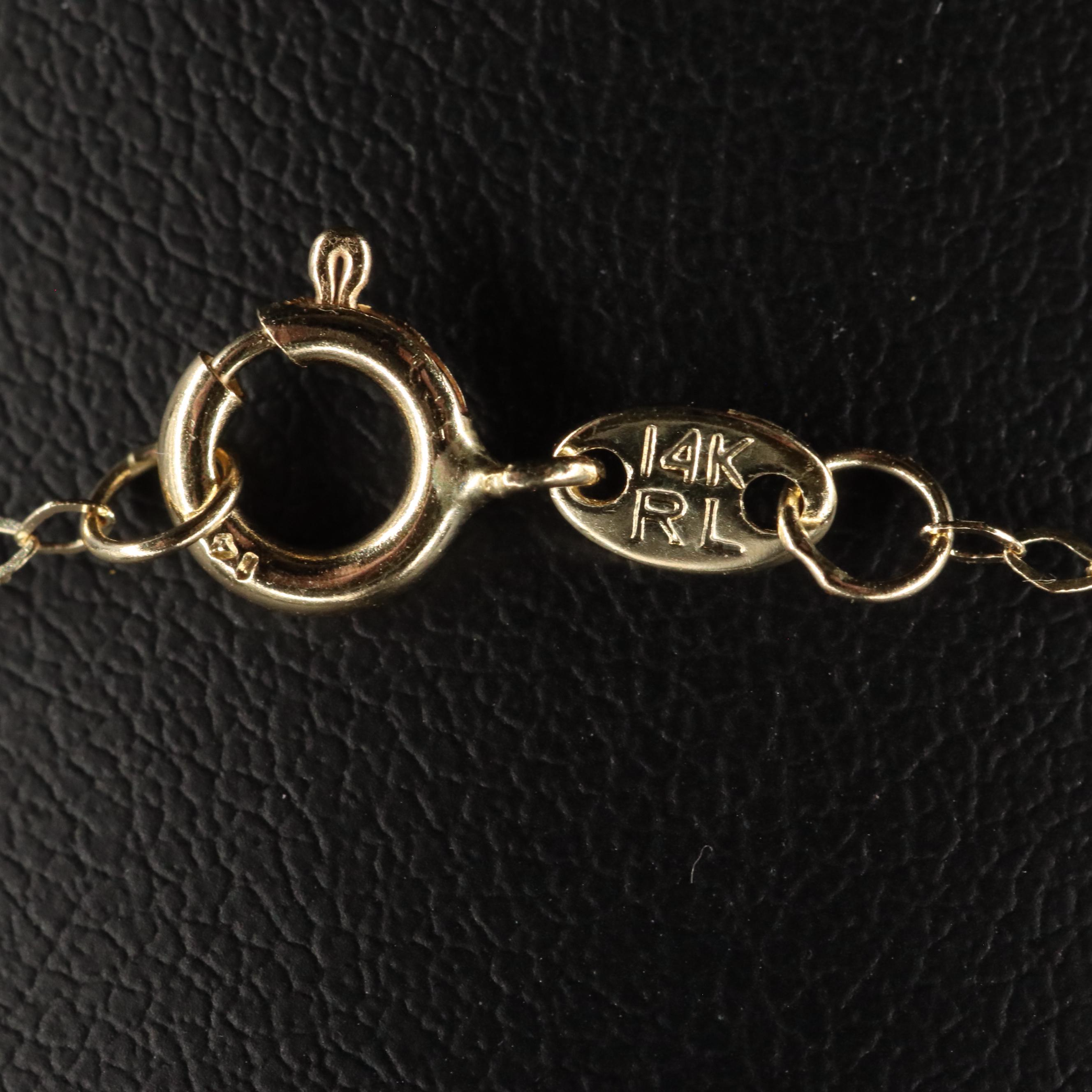 14K Lower Case Letter 'U' Pendant Necklace