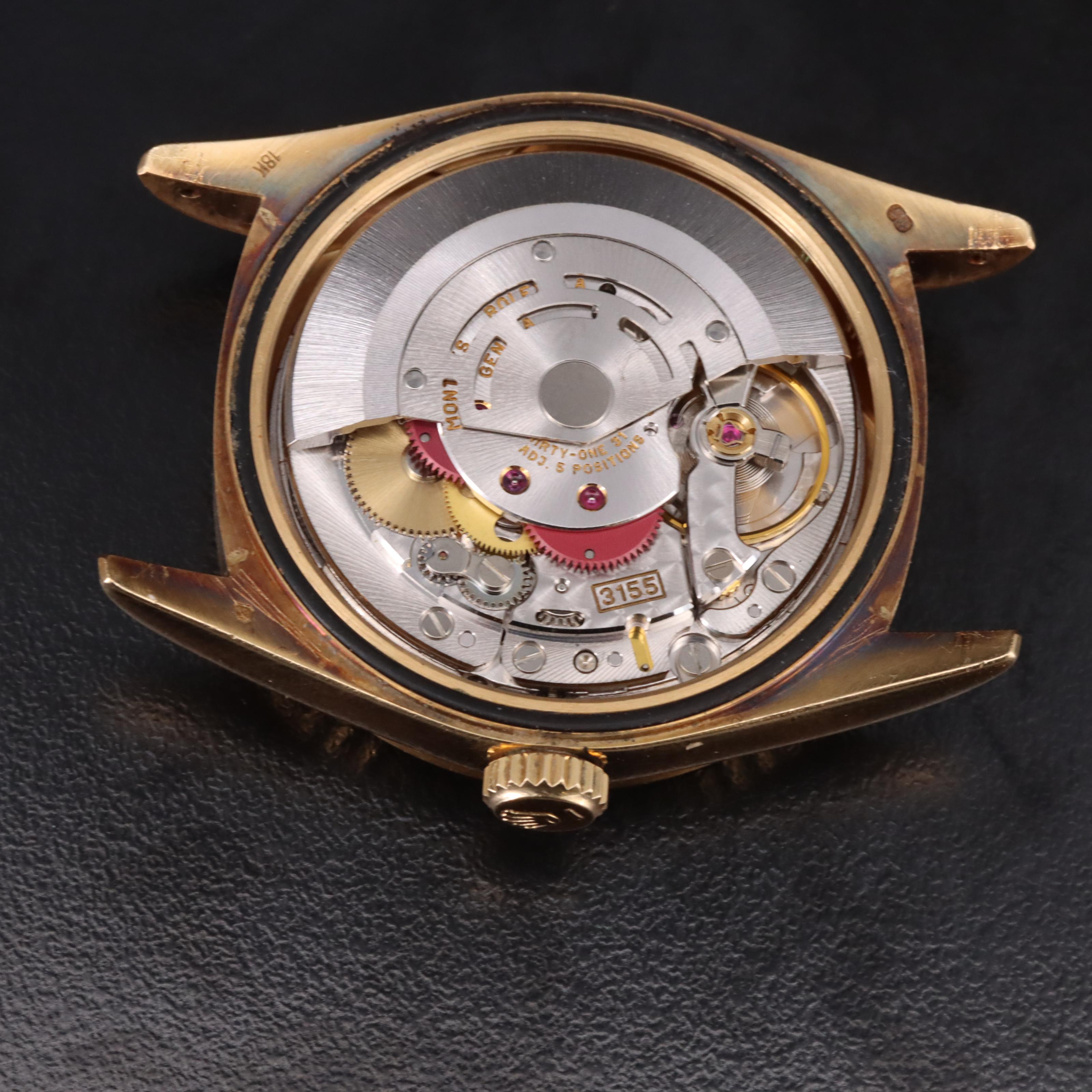 18K 1996 Rolex Day-Date President Pyramid Dial Watch