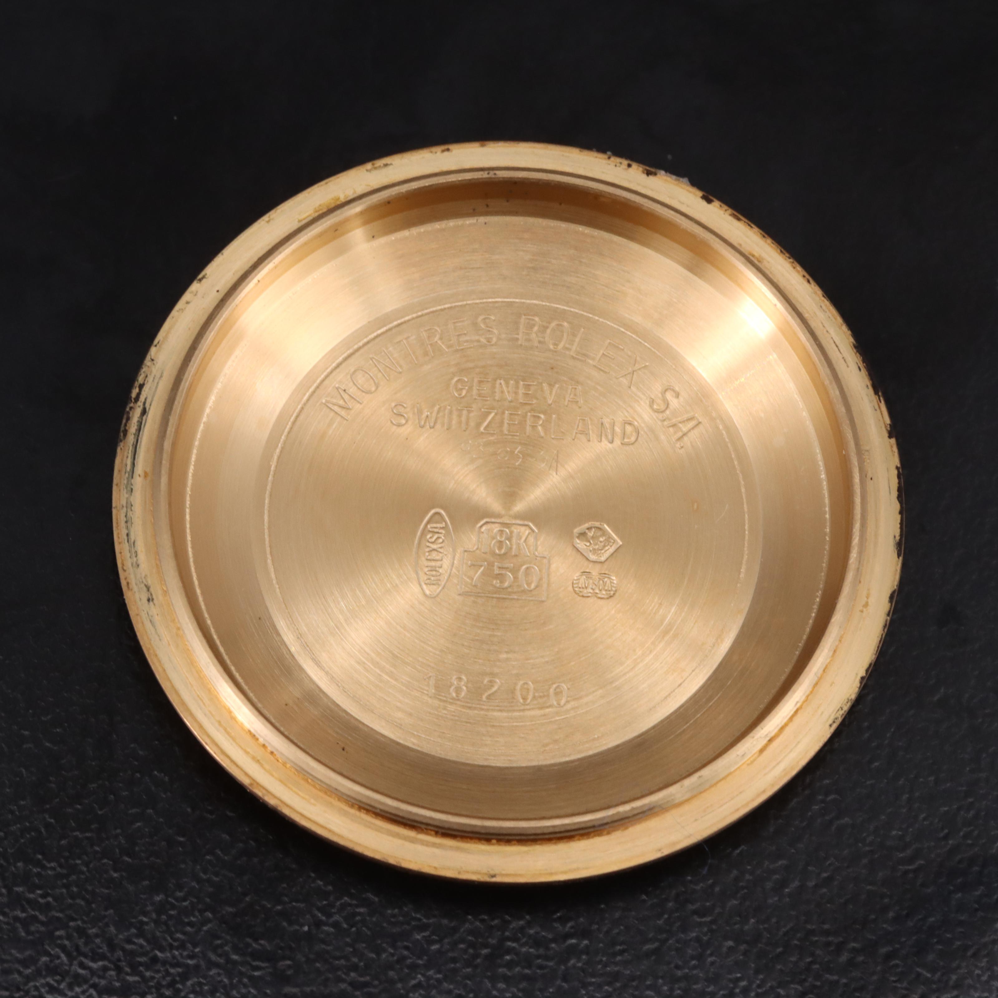 18K 1996 Rolex Day-Date President Pyramid Dial Watch