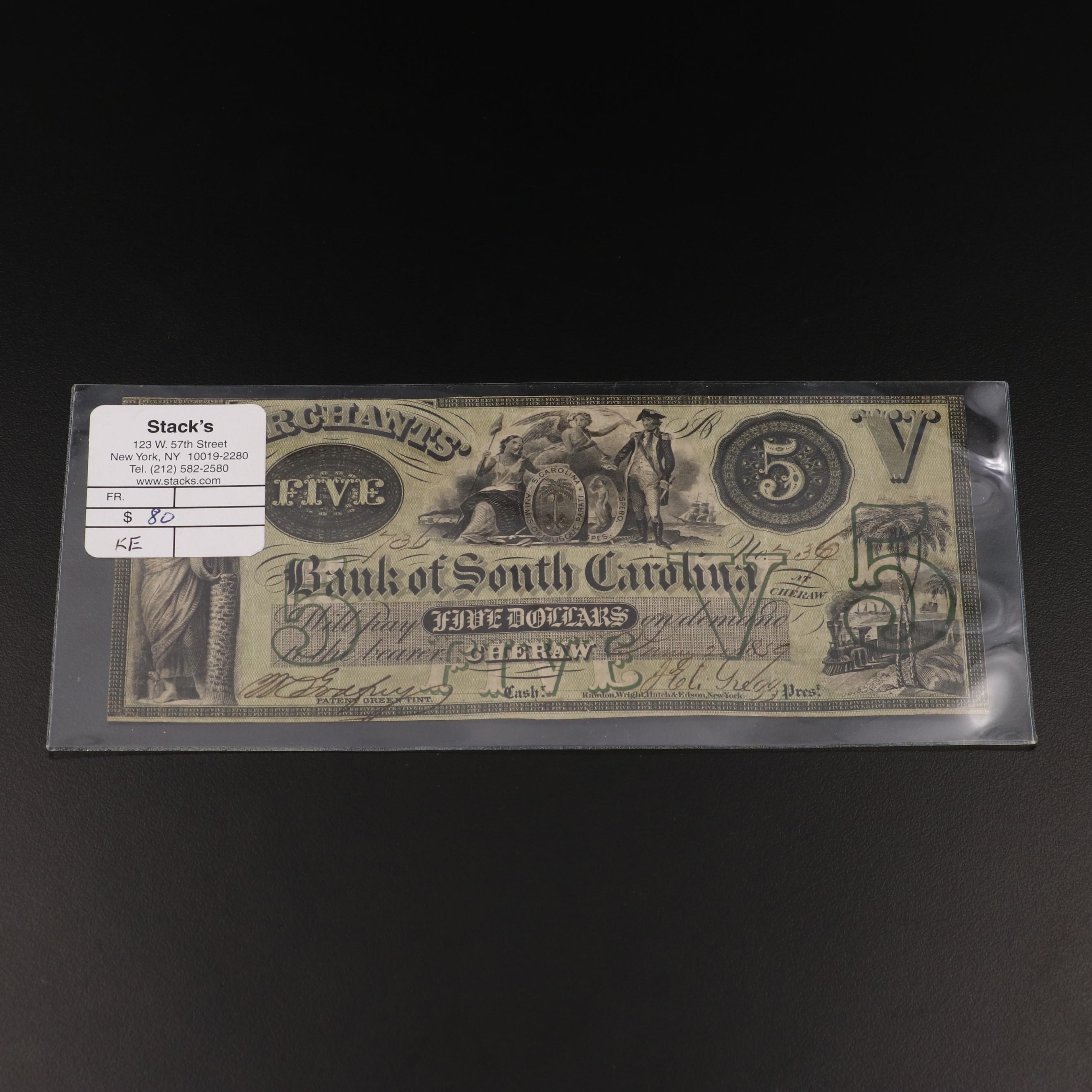 Two Civil War Era Obsolete Bank Notes