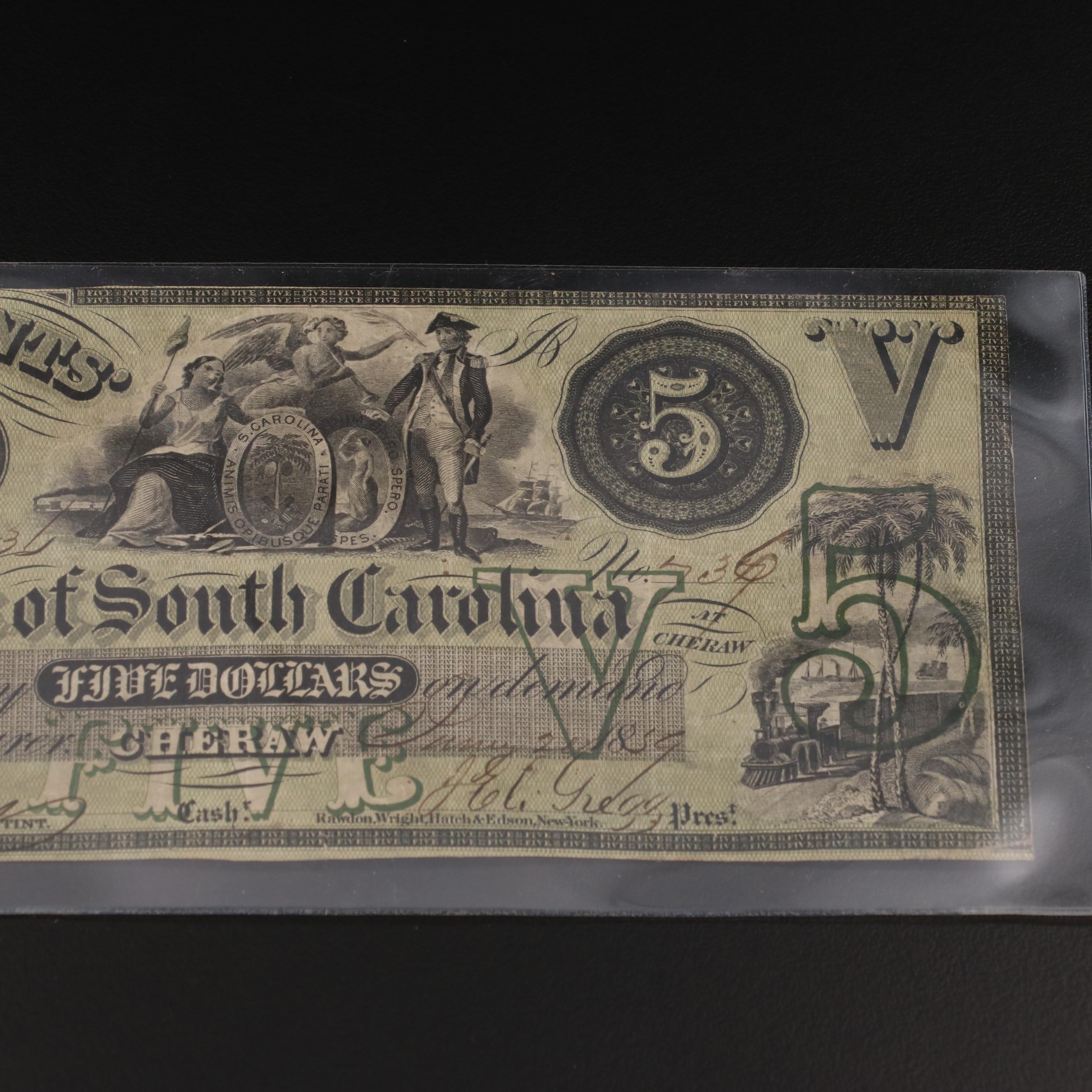 Two Civil War Era Obsolete Bank Notes