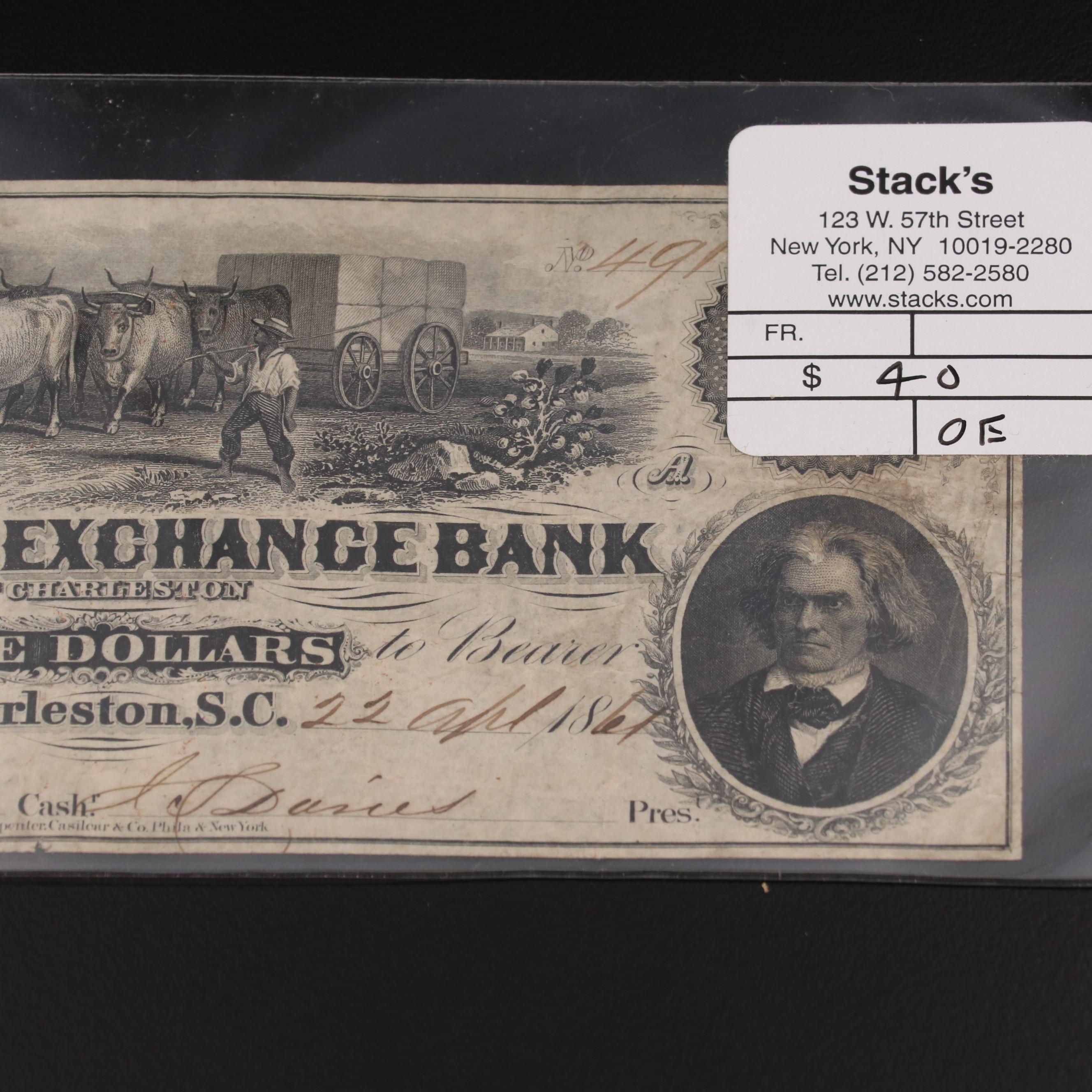 Two Civil War Era Obsolete Bank Notes