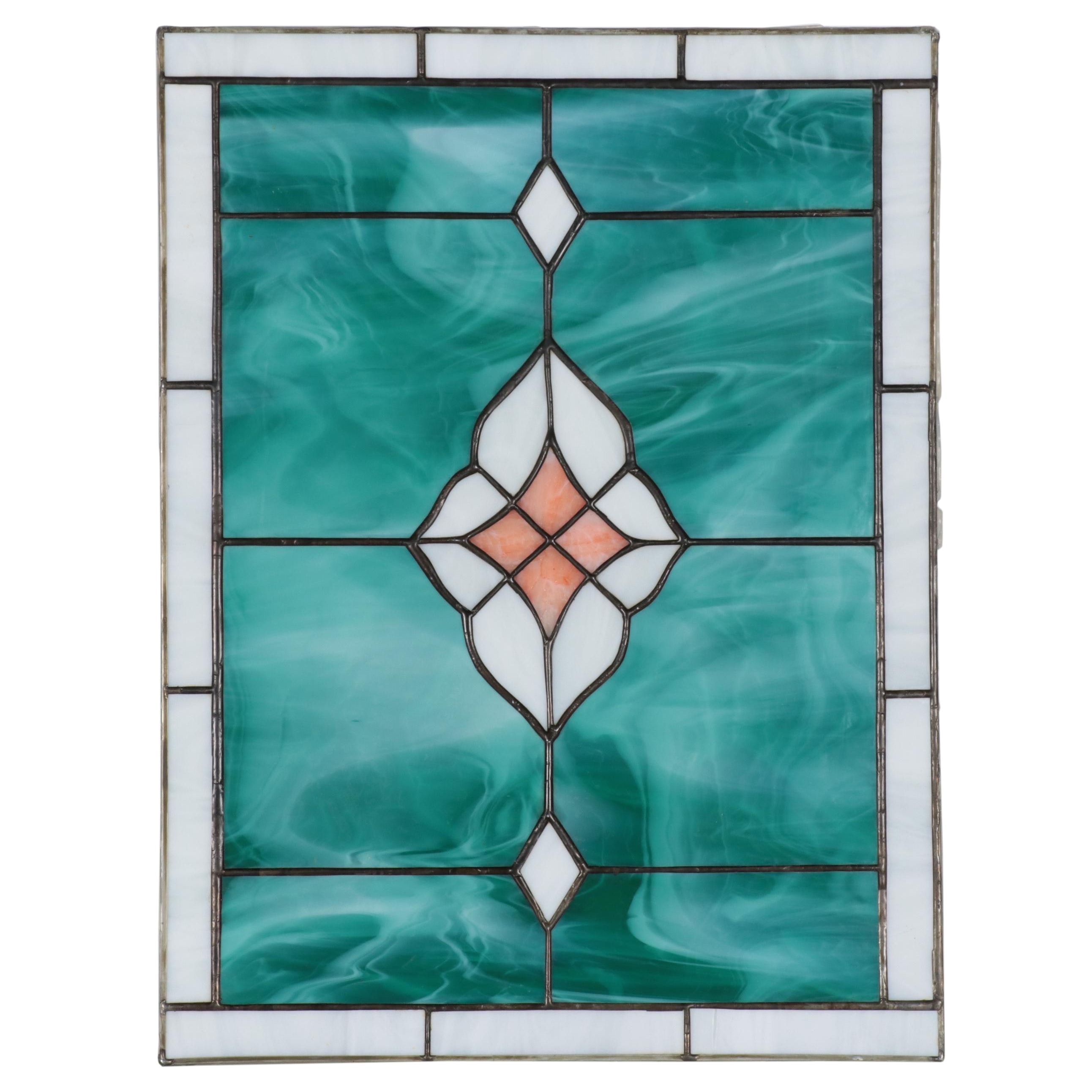 Victorian Style Slag Glass Panel