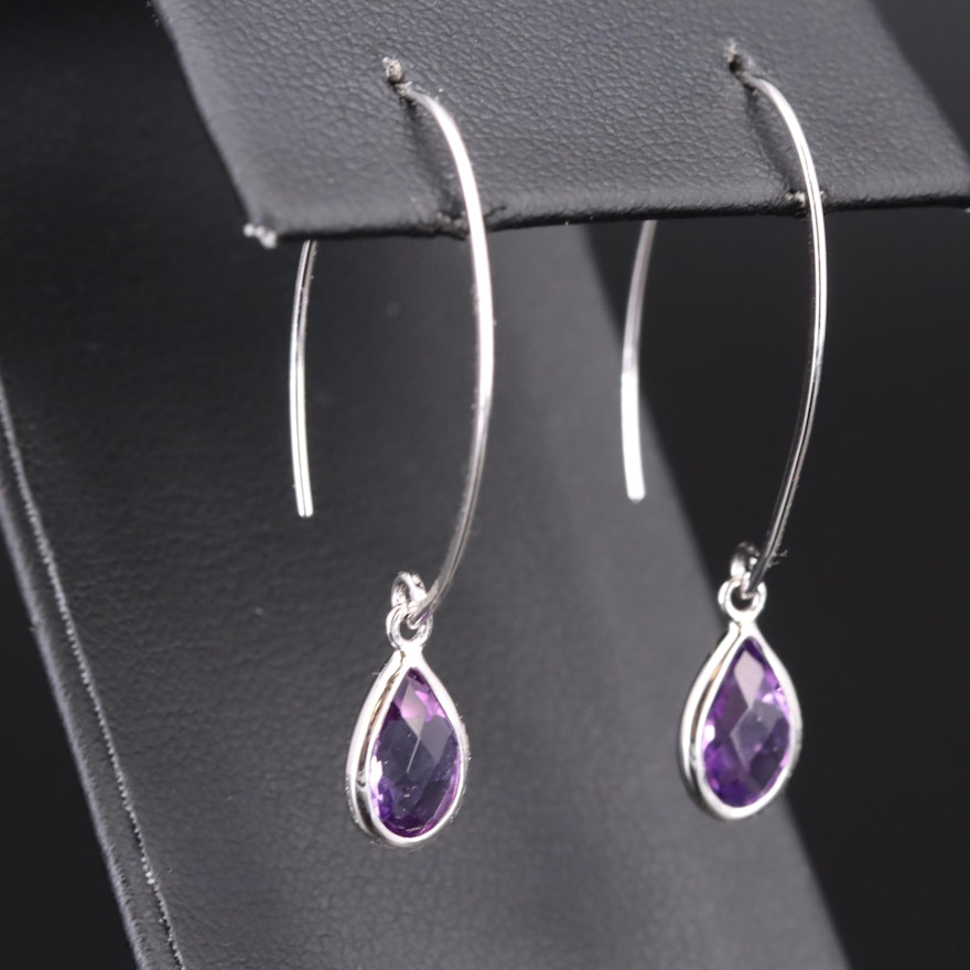 Sterling Amethyst Earrings