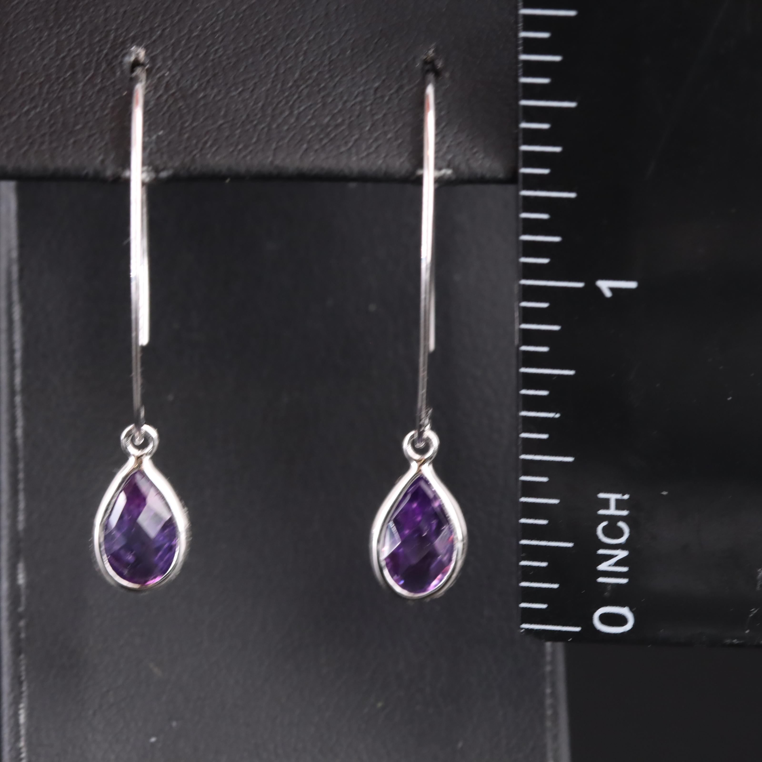 Sterling Amethyst Earrings