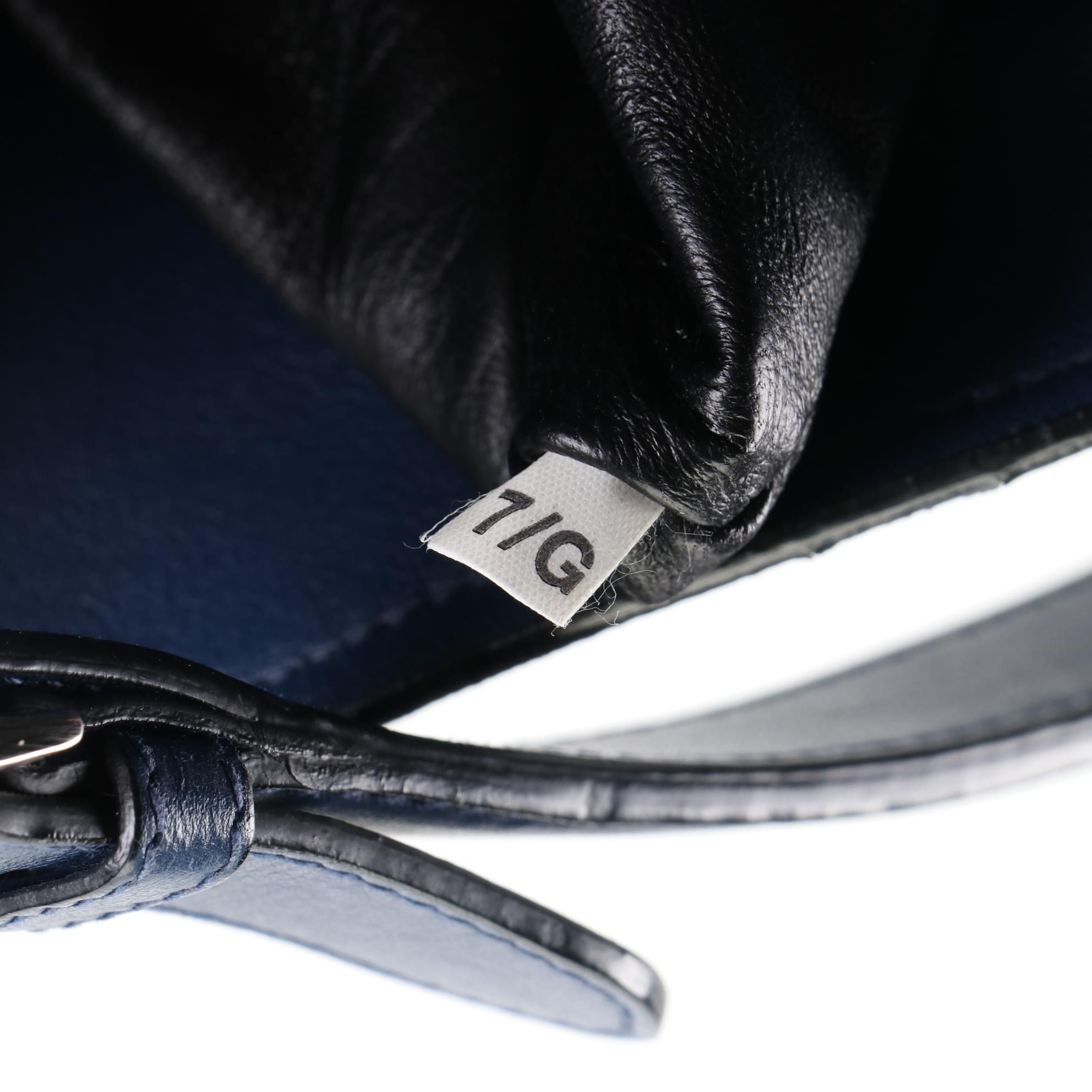 Prada Blue Leather Tassel Bucket Bag with Detachable Strap