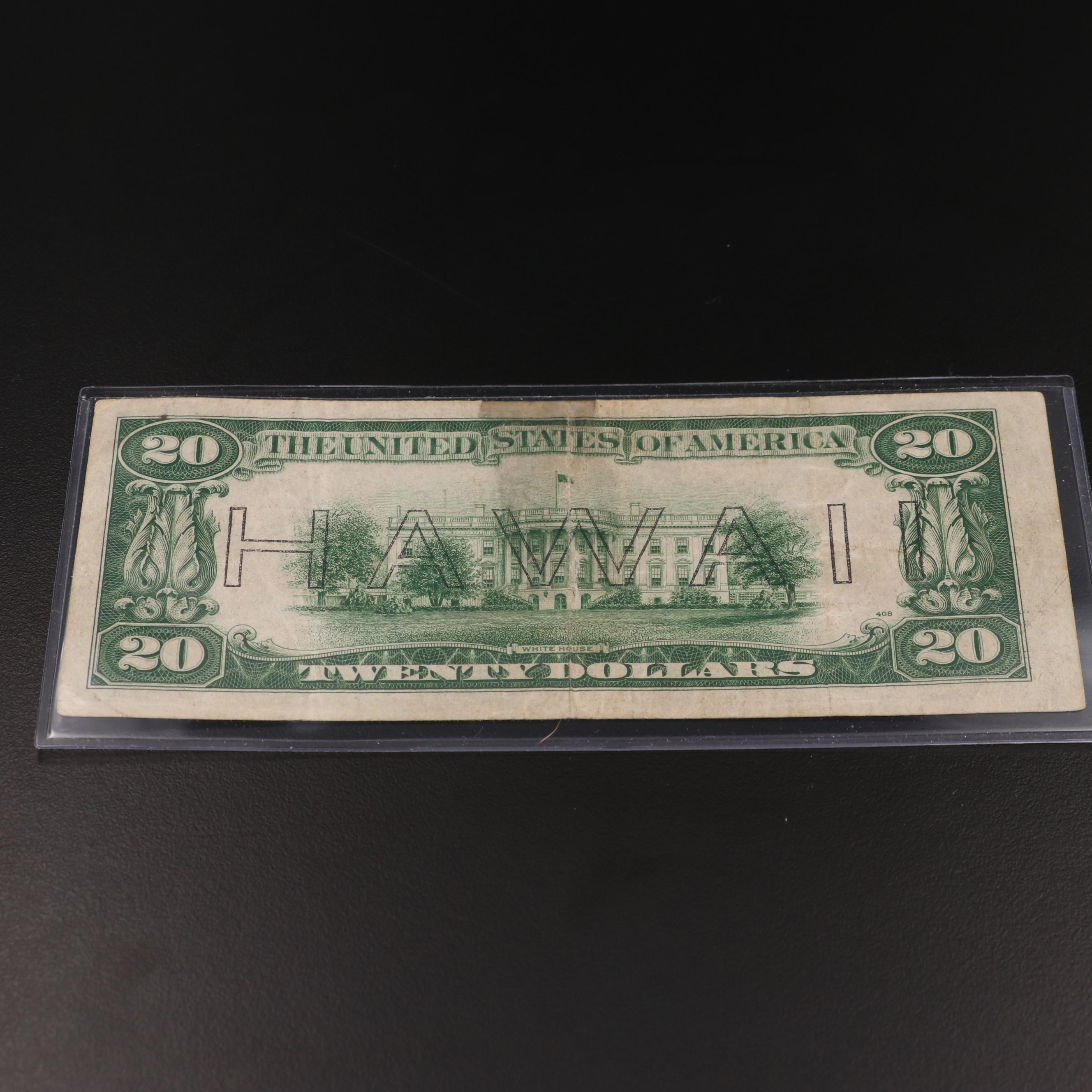 1934A Hawaii Twenty Dollar Federal Reserve Note