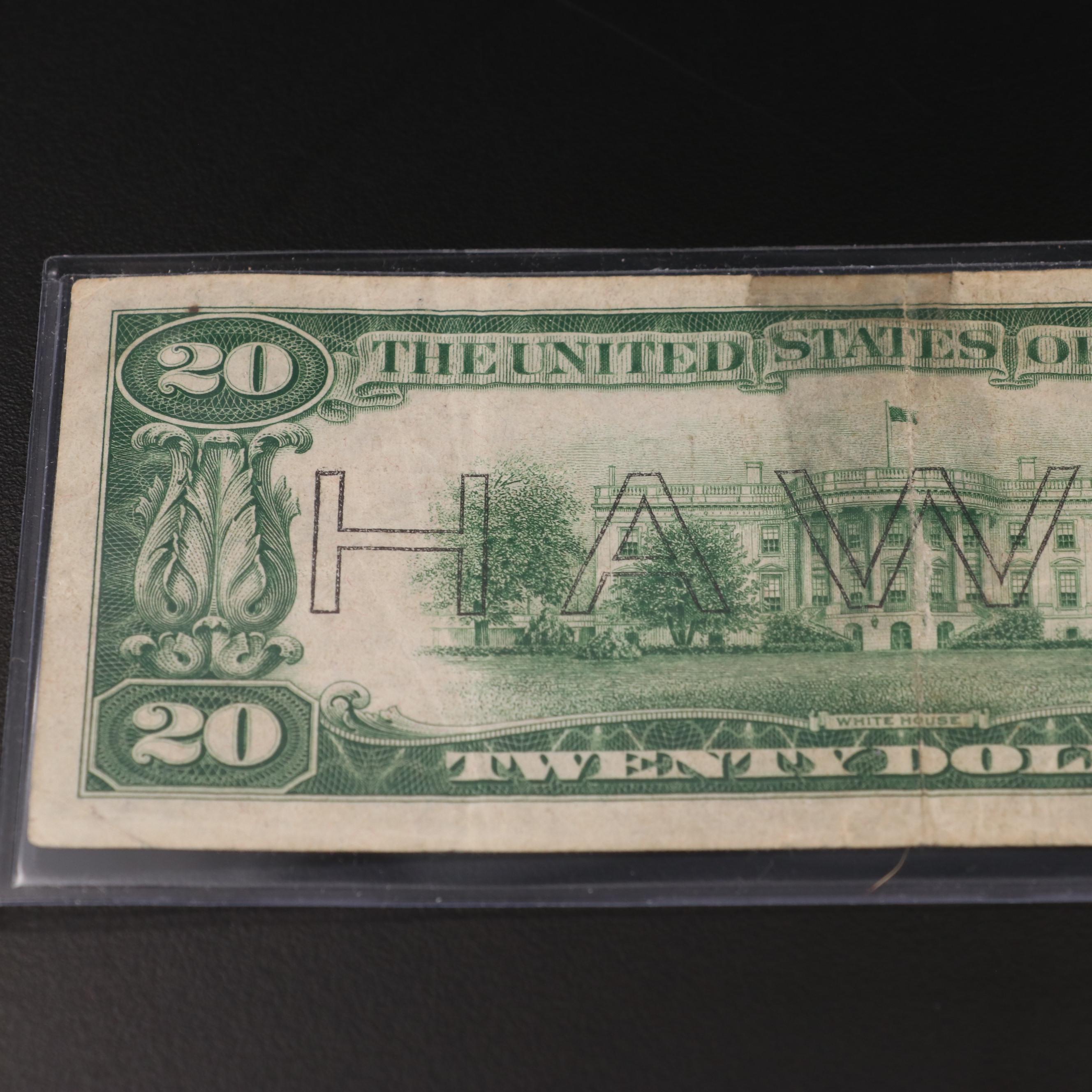 1934A Hawaii Twenty Dollar Federal Reserve Note