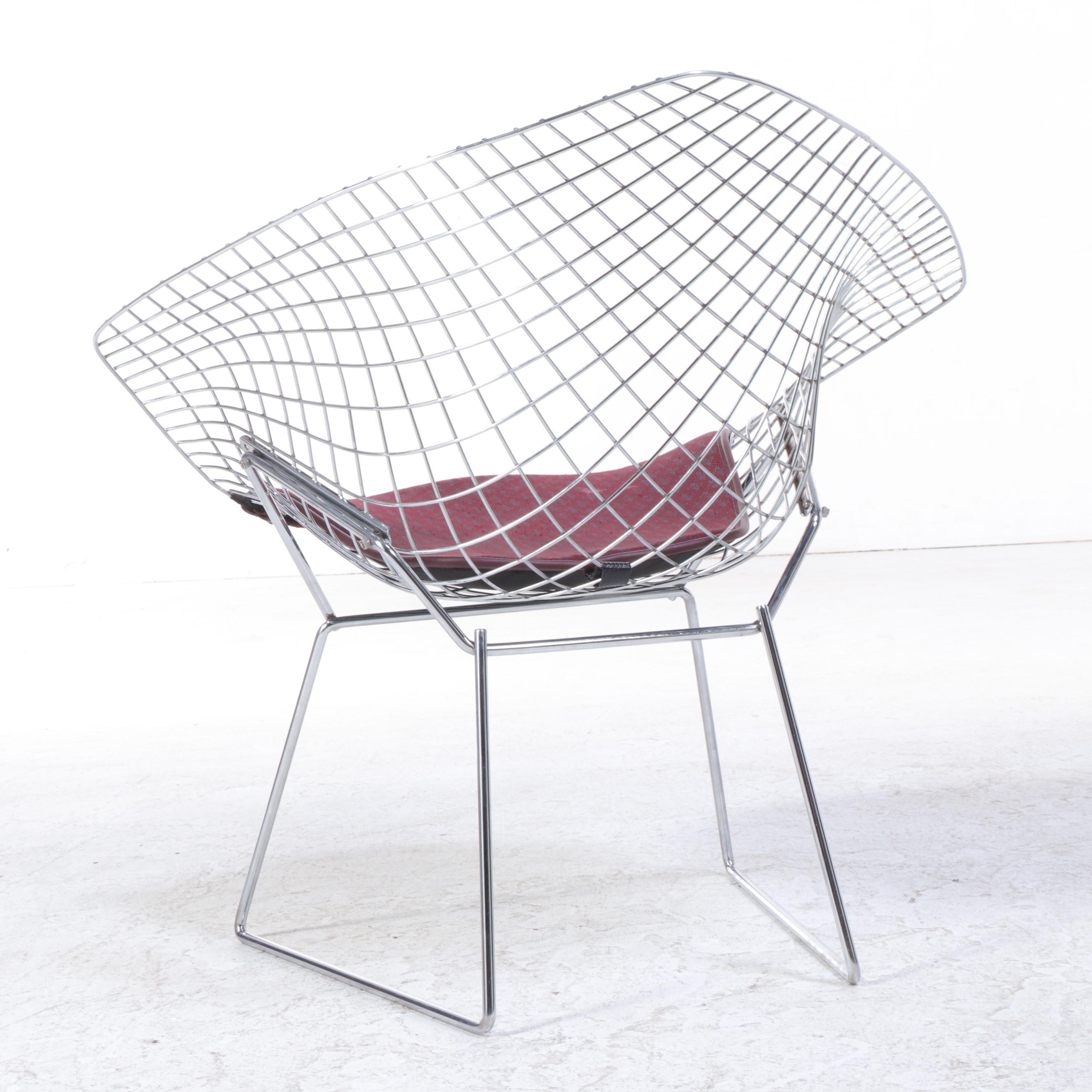 Harry Bertoia for Knoll Little Diamond Chromed Metal Chair