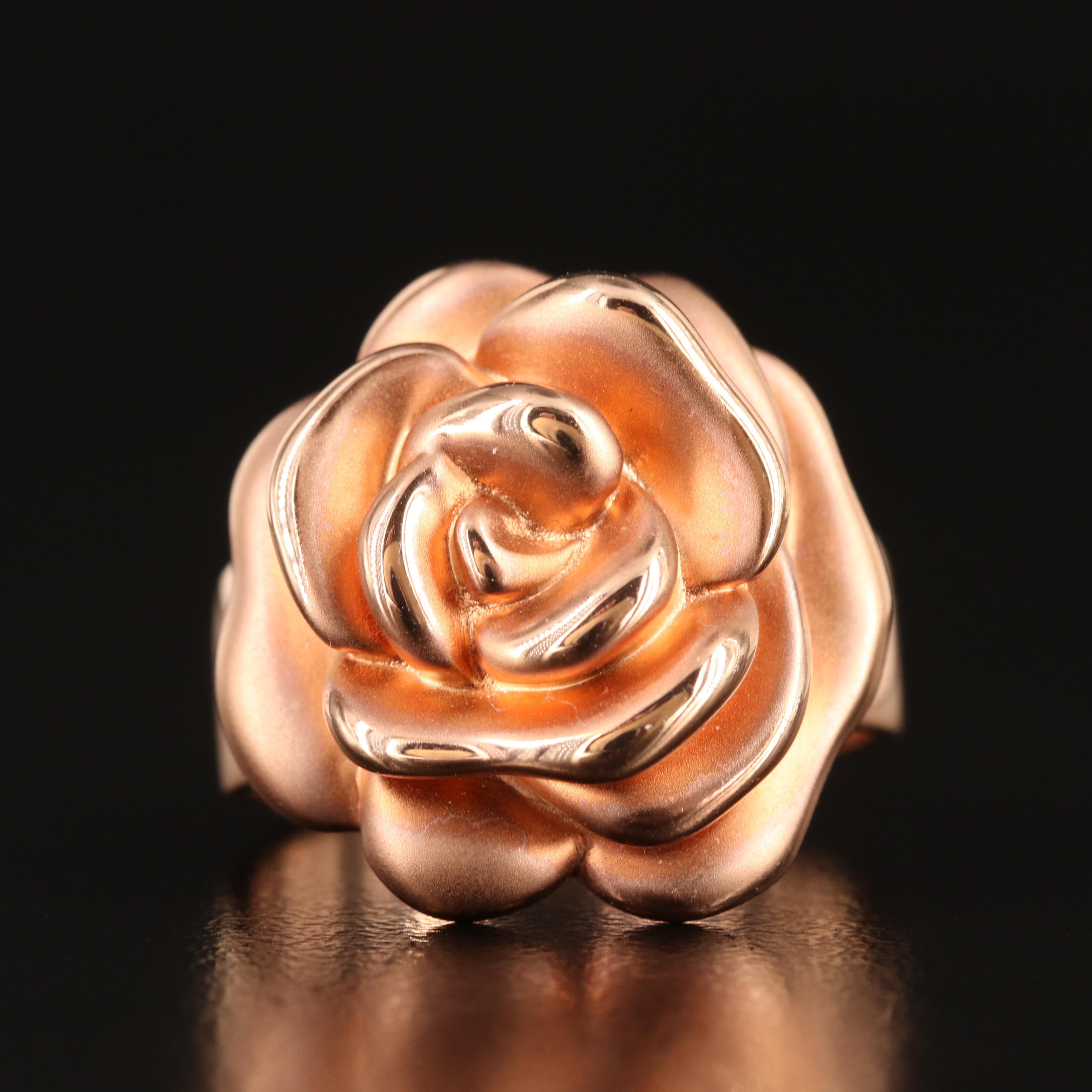 14K Rose Gold Flower Ring