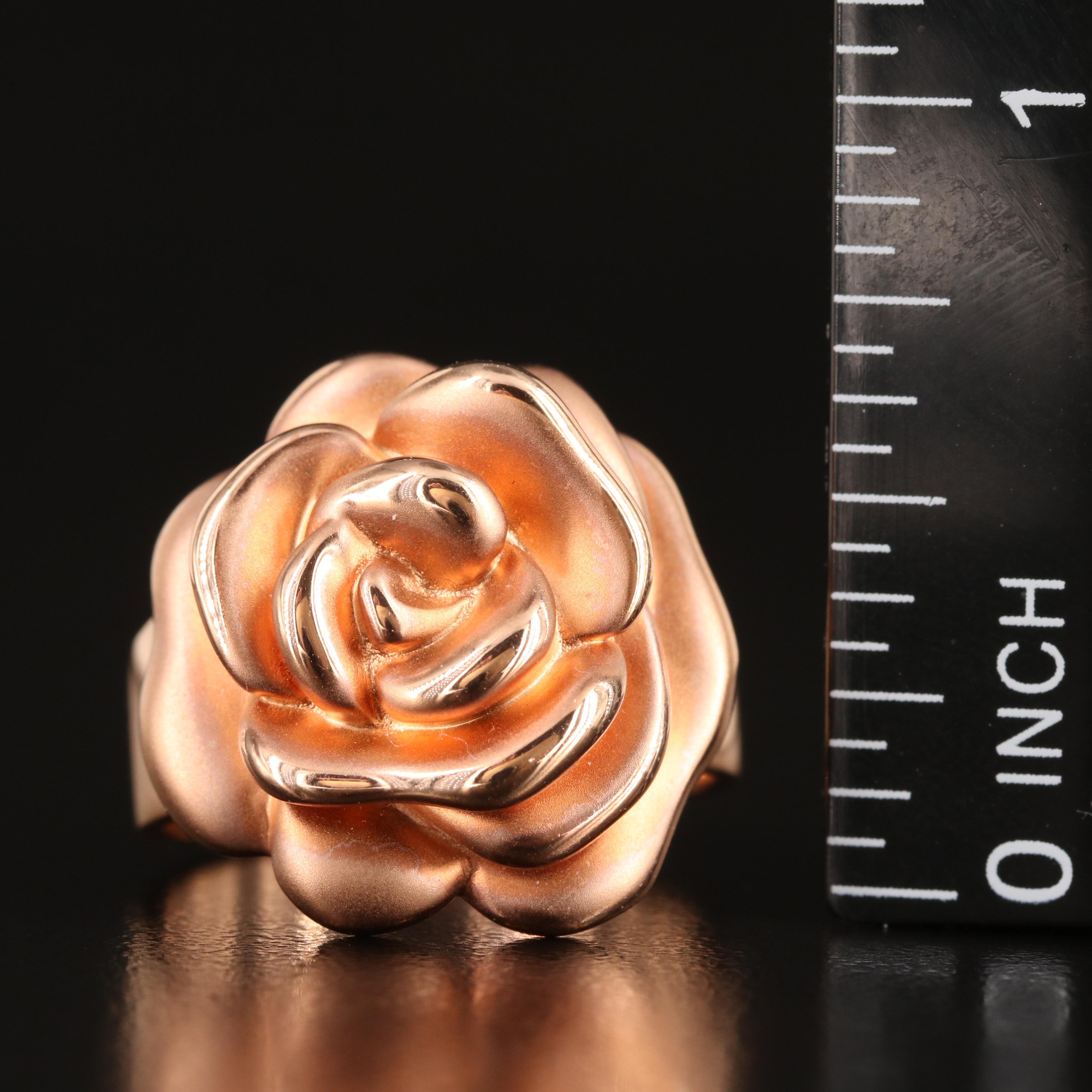14K Rose Gold Flower Ring