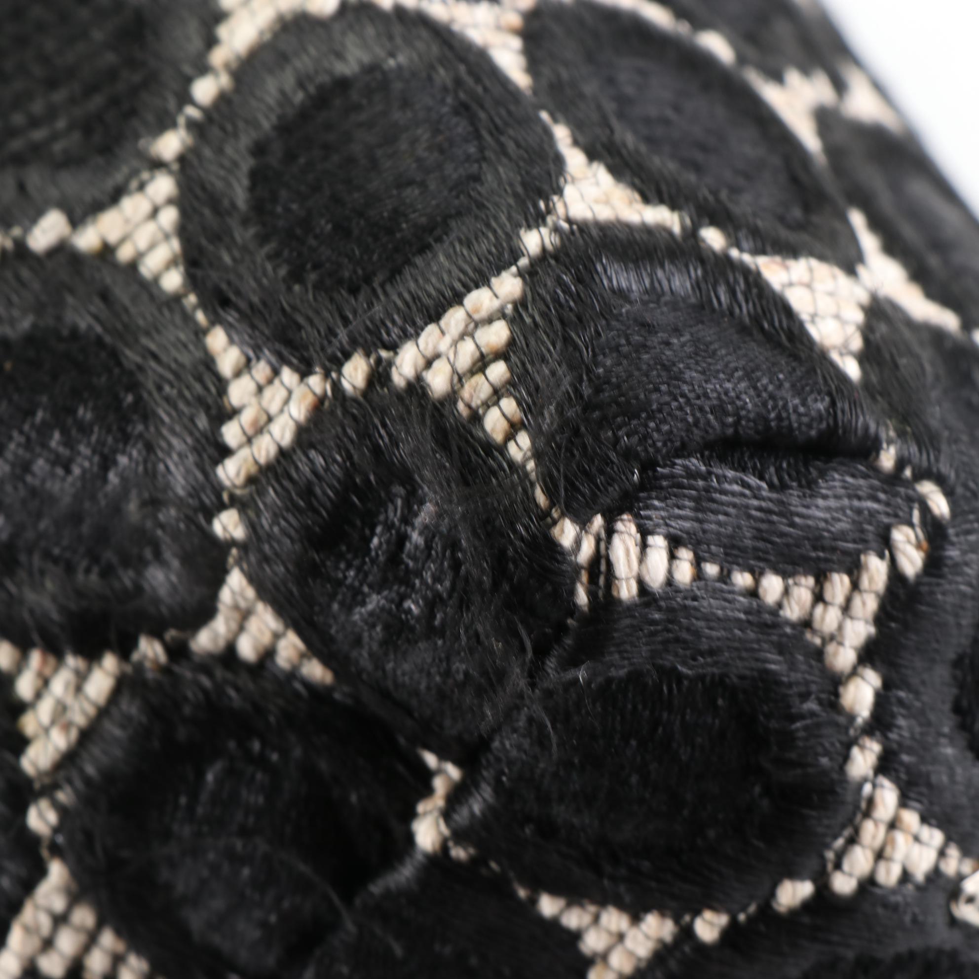 Prada Handbag in Embroidered Silk Blend Textile and Leather