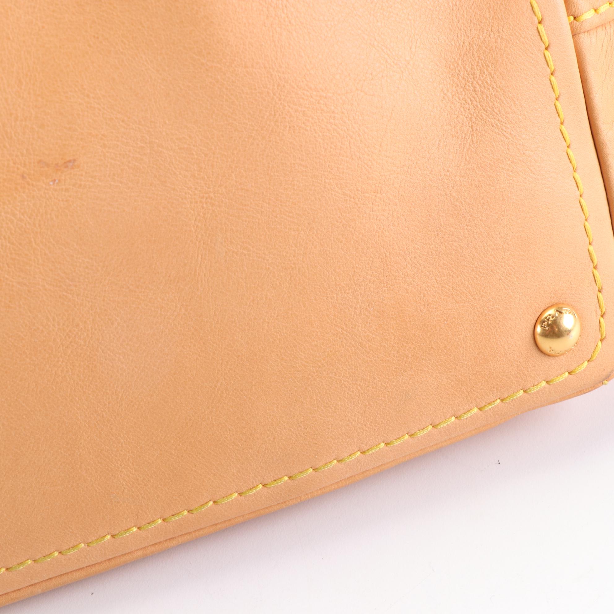 Prada Leather Turnlock Tote Bag