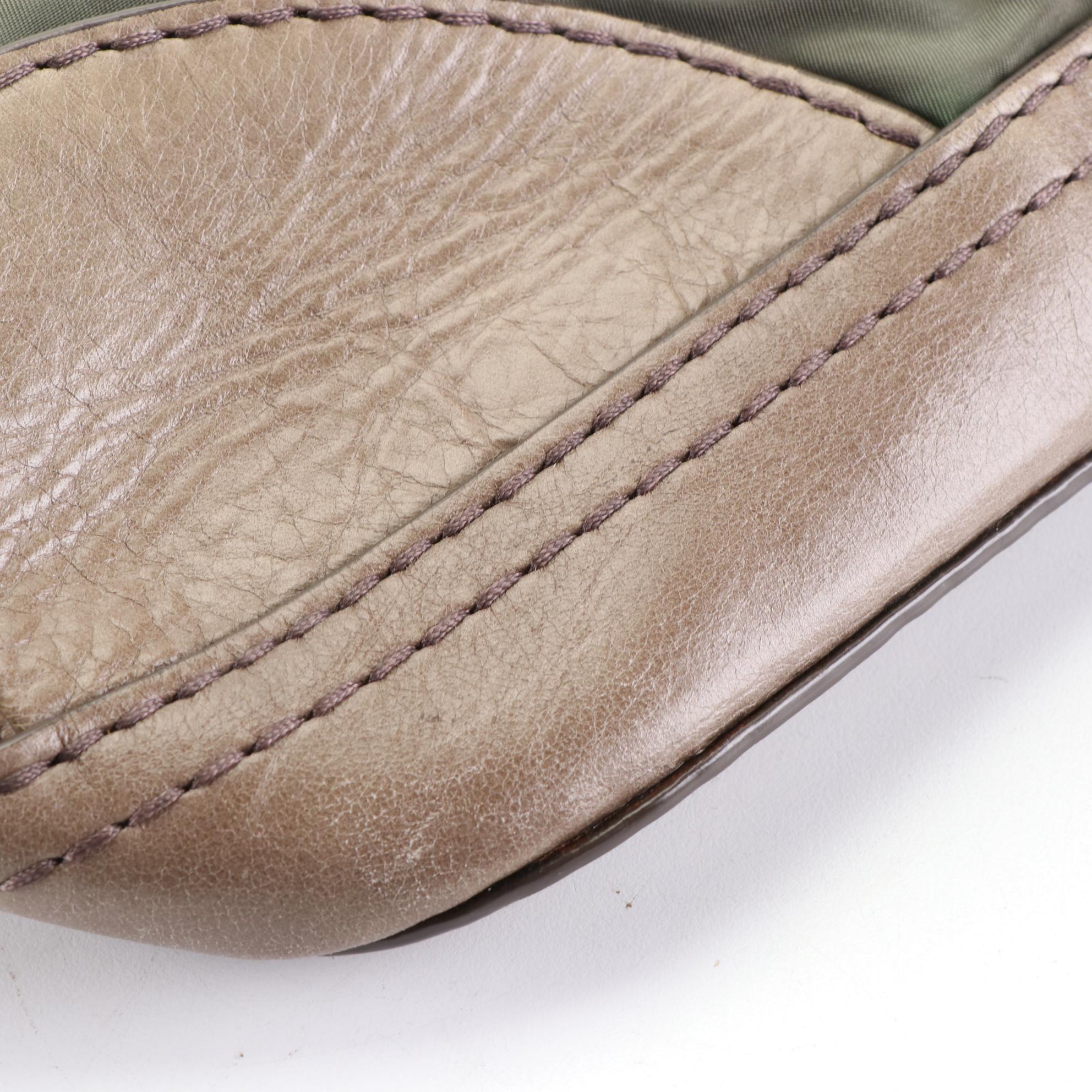 Prada Nylon Tessuto and Leather Shoulder Bag