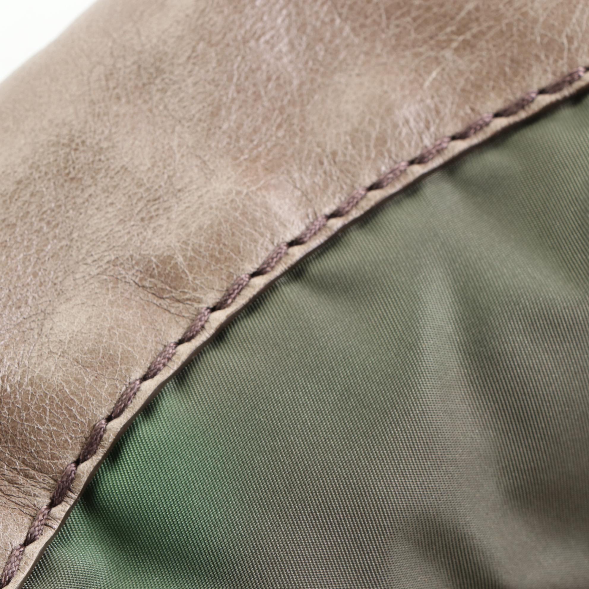 Prada Nylon Tessuto and Leather Shoulder Bag