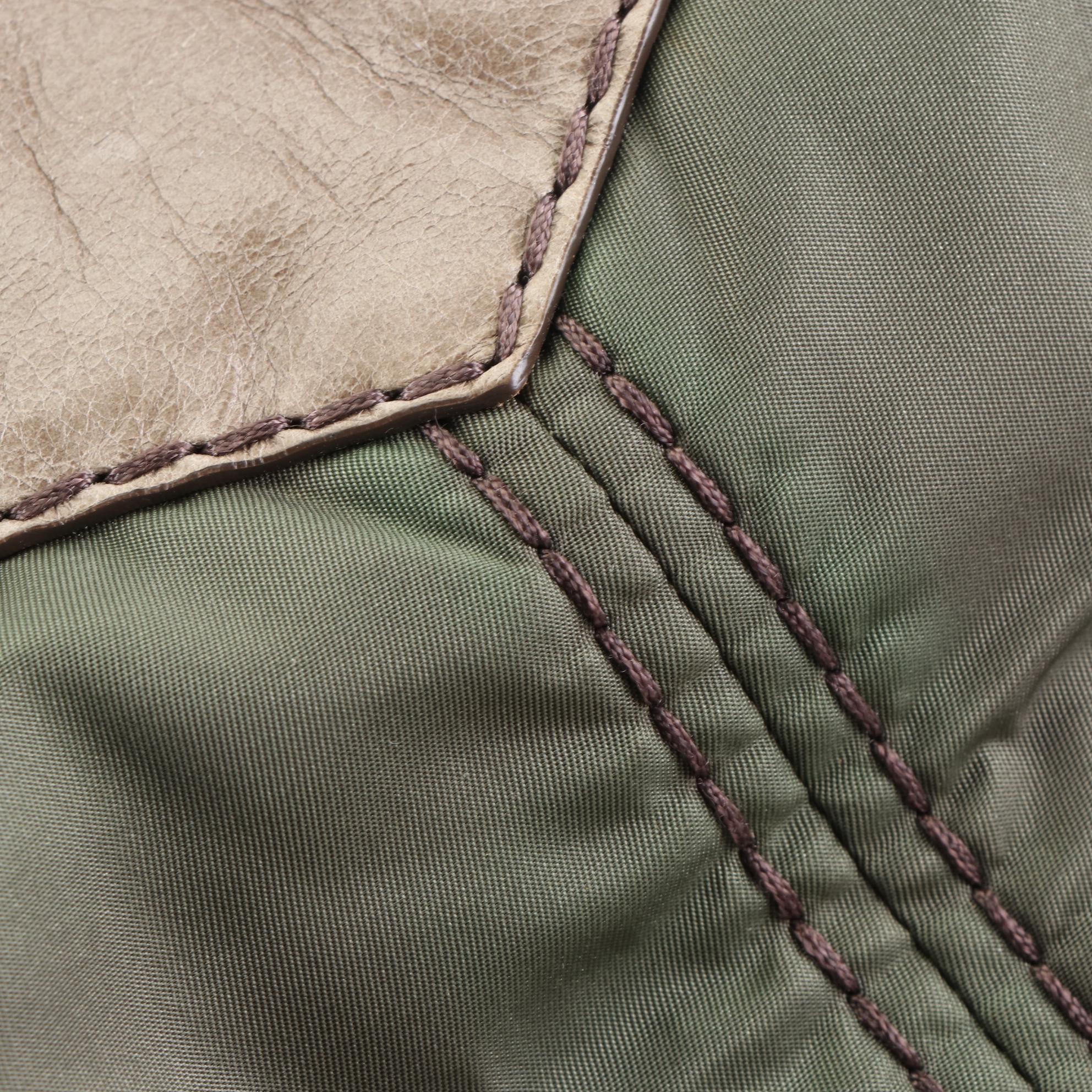 Prada Nylon Tessuto and Leather Shoulder Bag