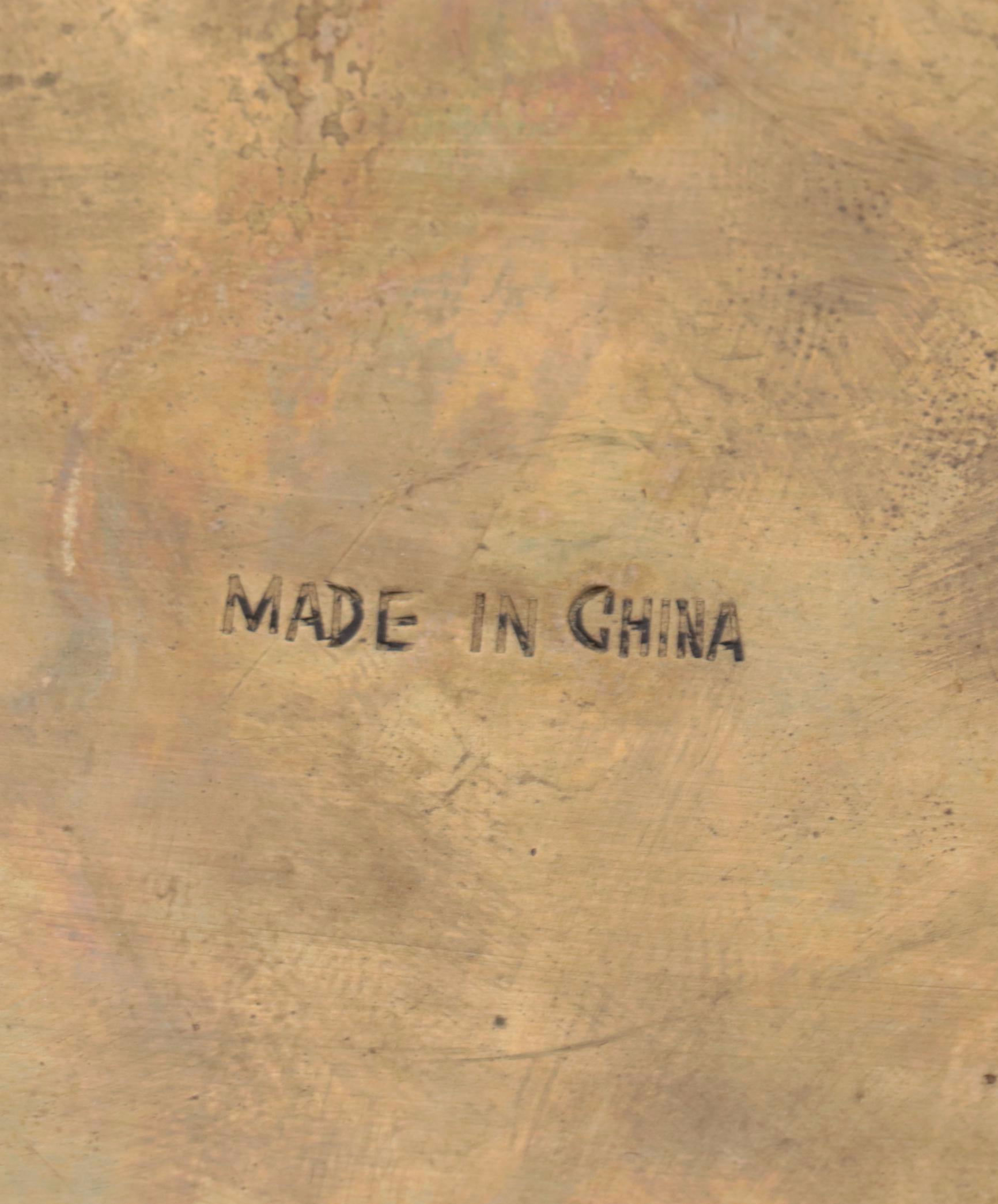 Chinese Brass and Wood Dragon Box