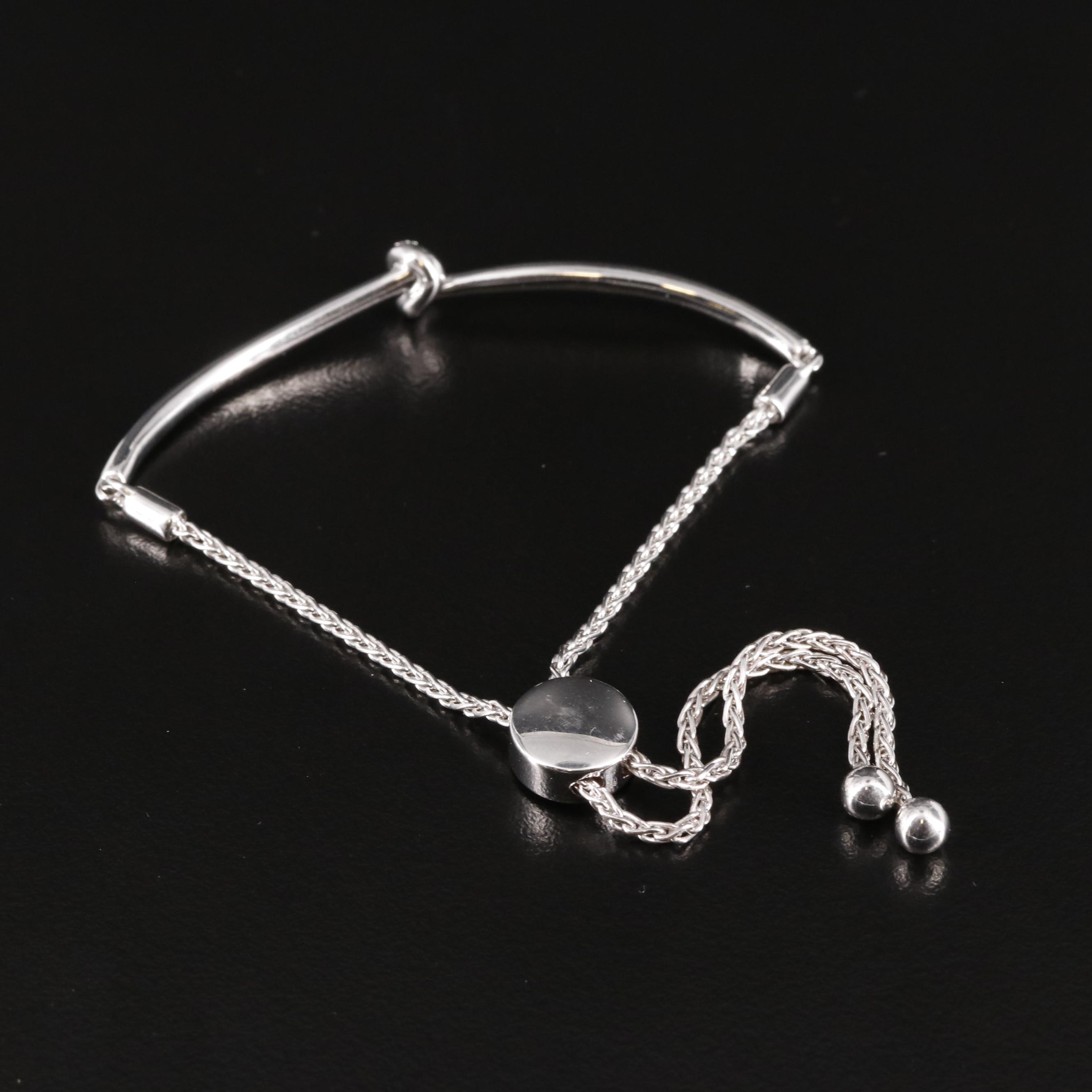 Sterling 0.08 CTW Diamond Bracelet