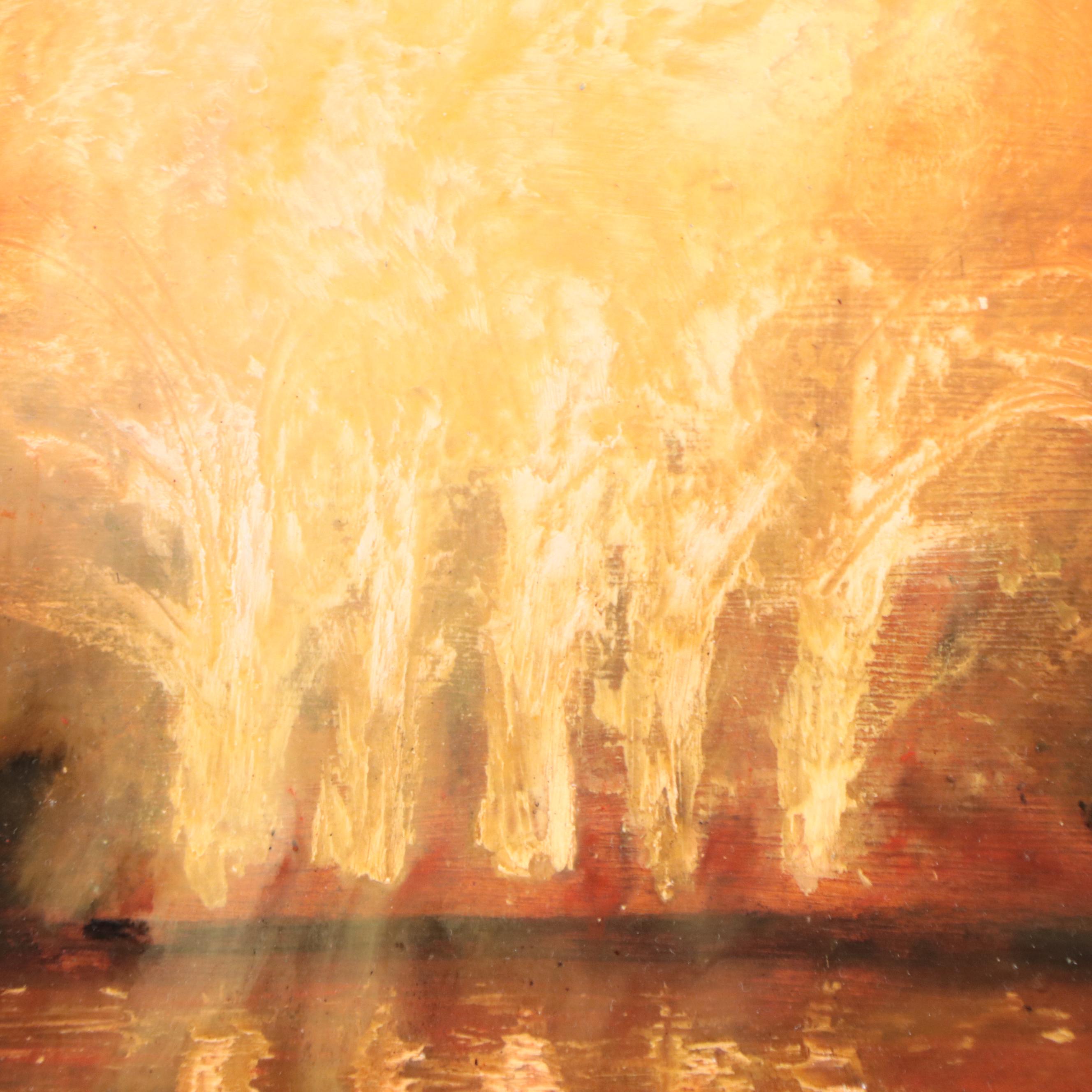 Eric Franke Oil Painting "Grand Finale, Labor Day Fireworks"