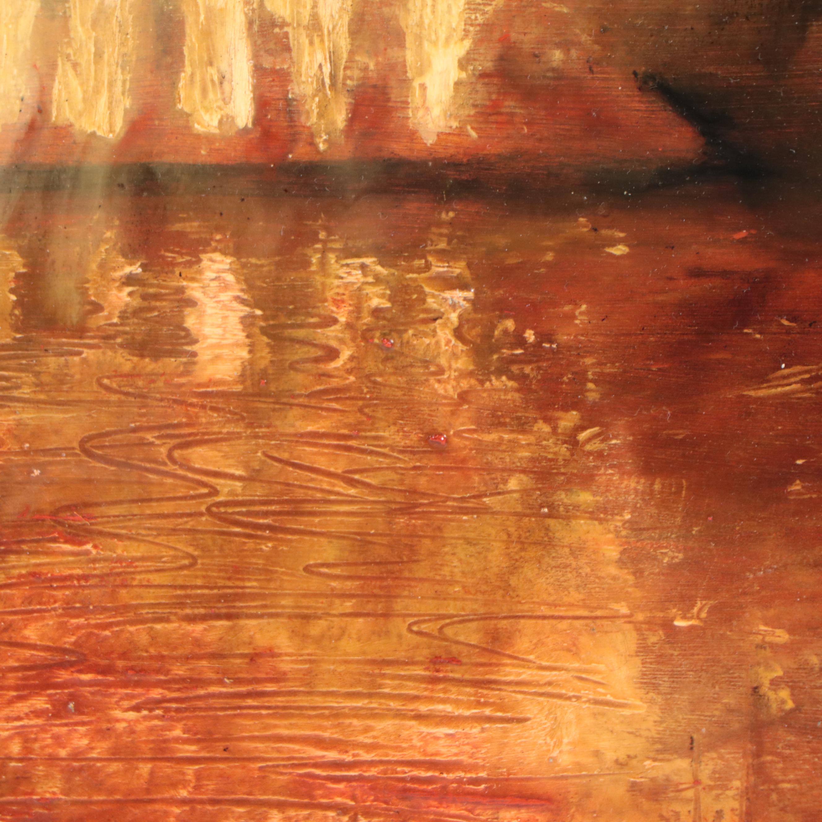 Eric Franke Oil Painting "Grand Finale, Labor Day Fireworks"