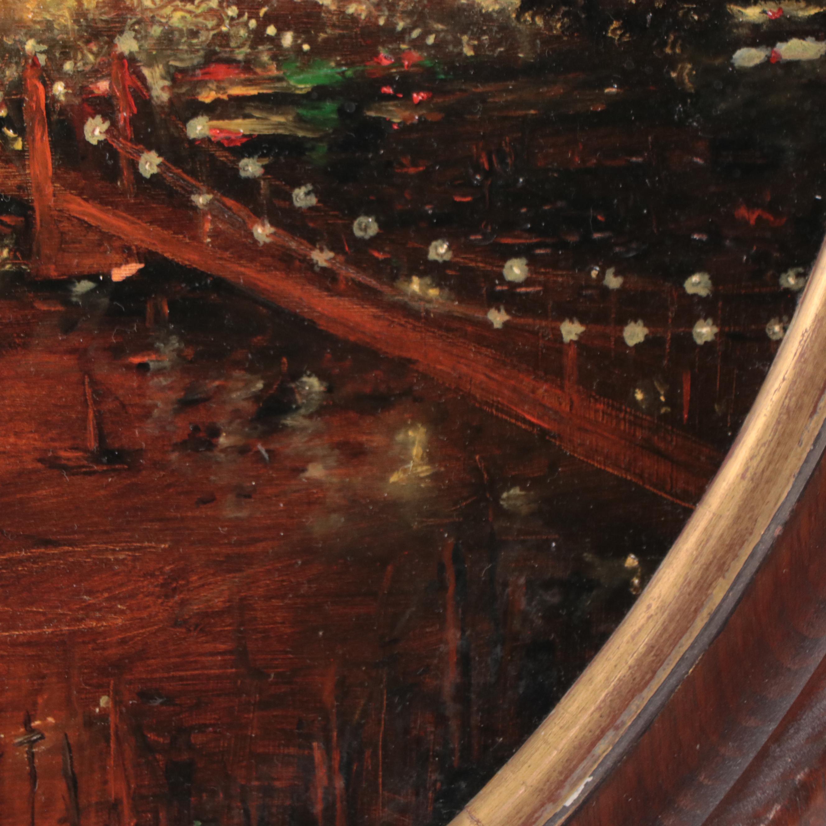 Eric Franke Oil Painting "Grand Finale, Labor Day Fireworks"