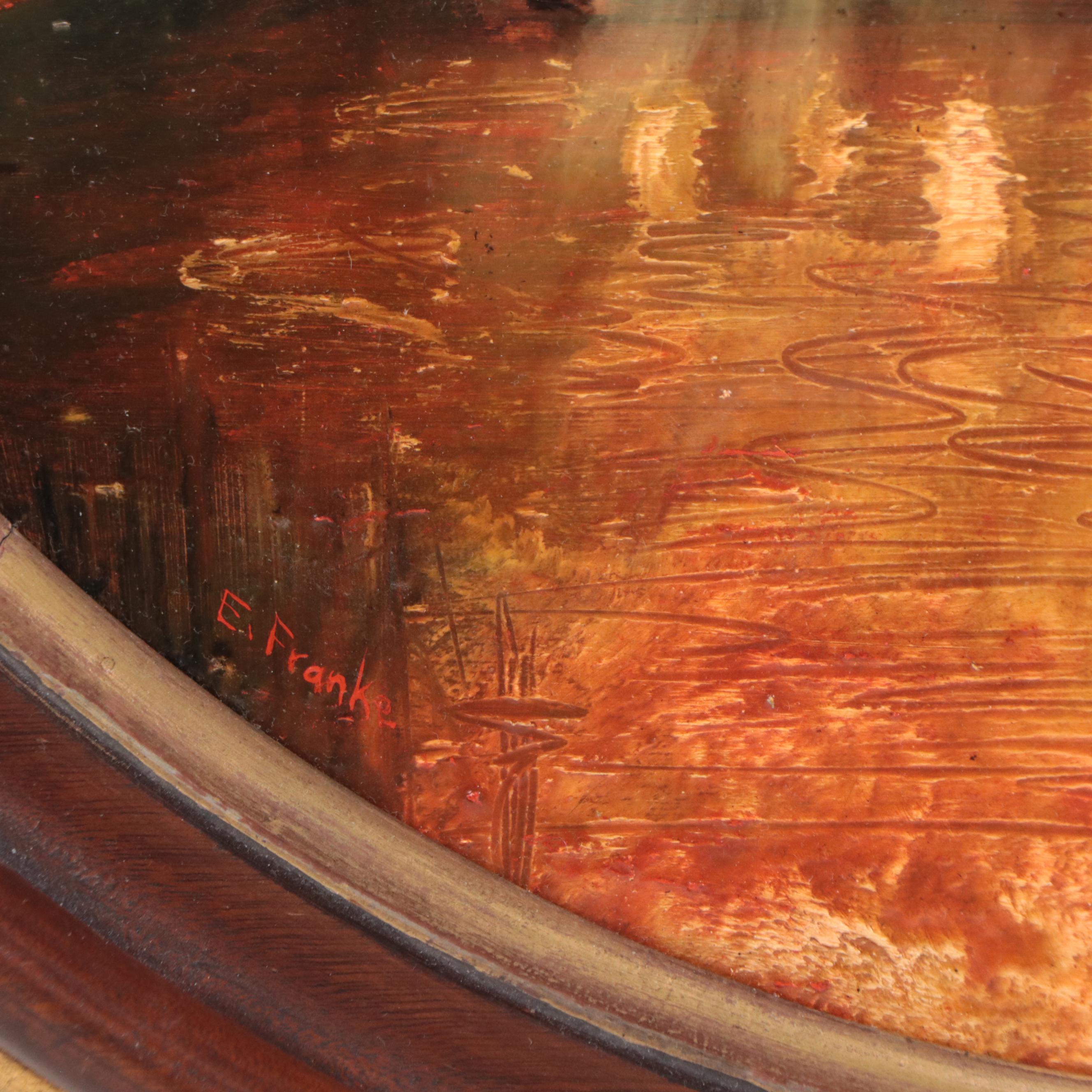 Eric Franke Oil Painting "Grand Finale, Labor Day Fireworks"