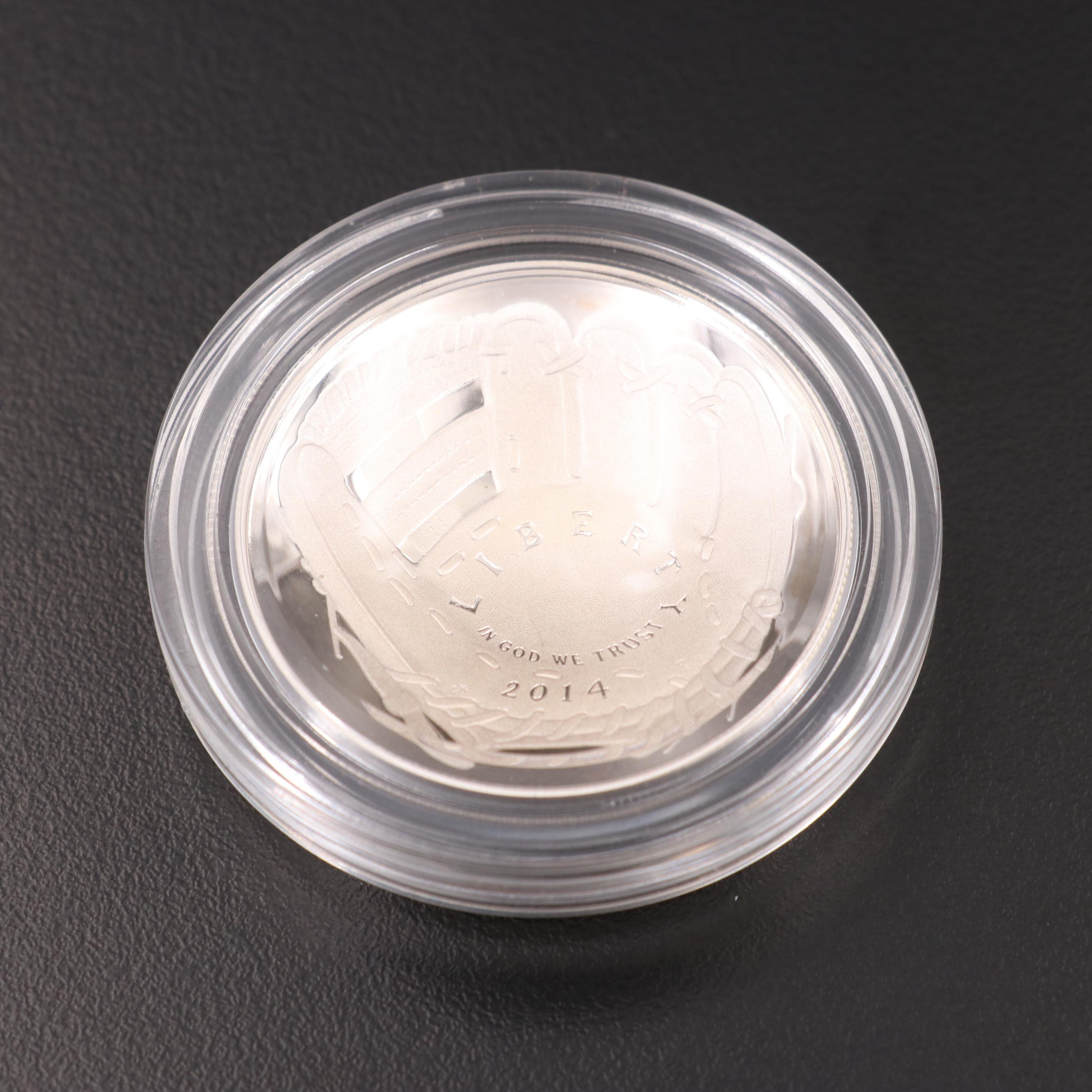 2014-P National Baseball Hall of Fame Commemorative Proof Silver Dollar