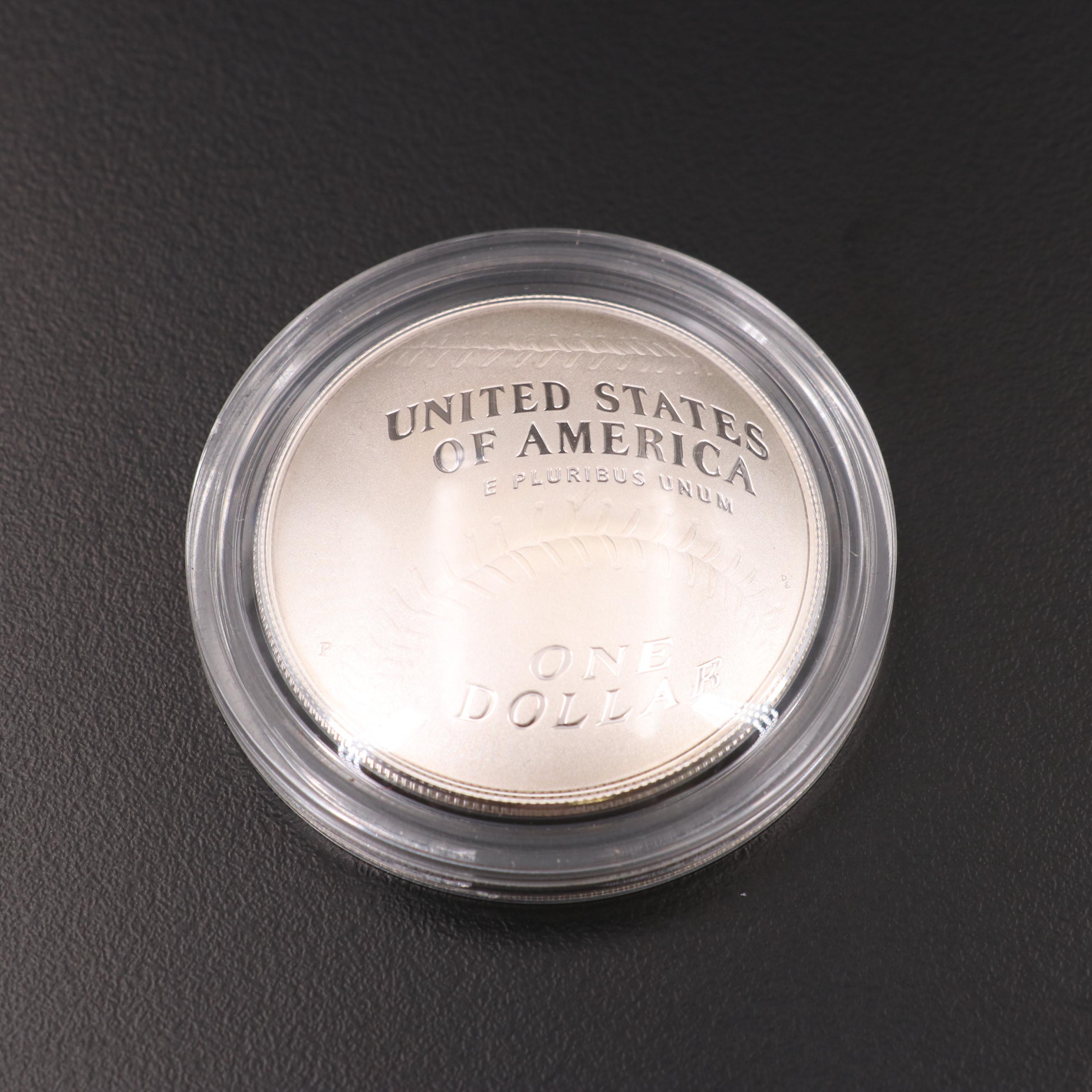 2014-P National Baseball Hall of Fame Commemorative Proof Silver Dollar