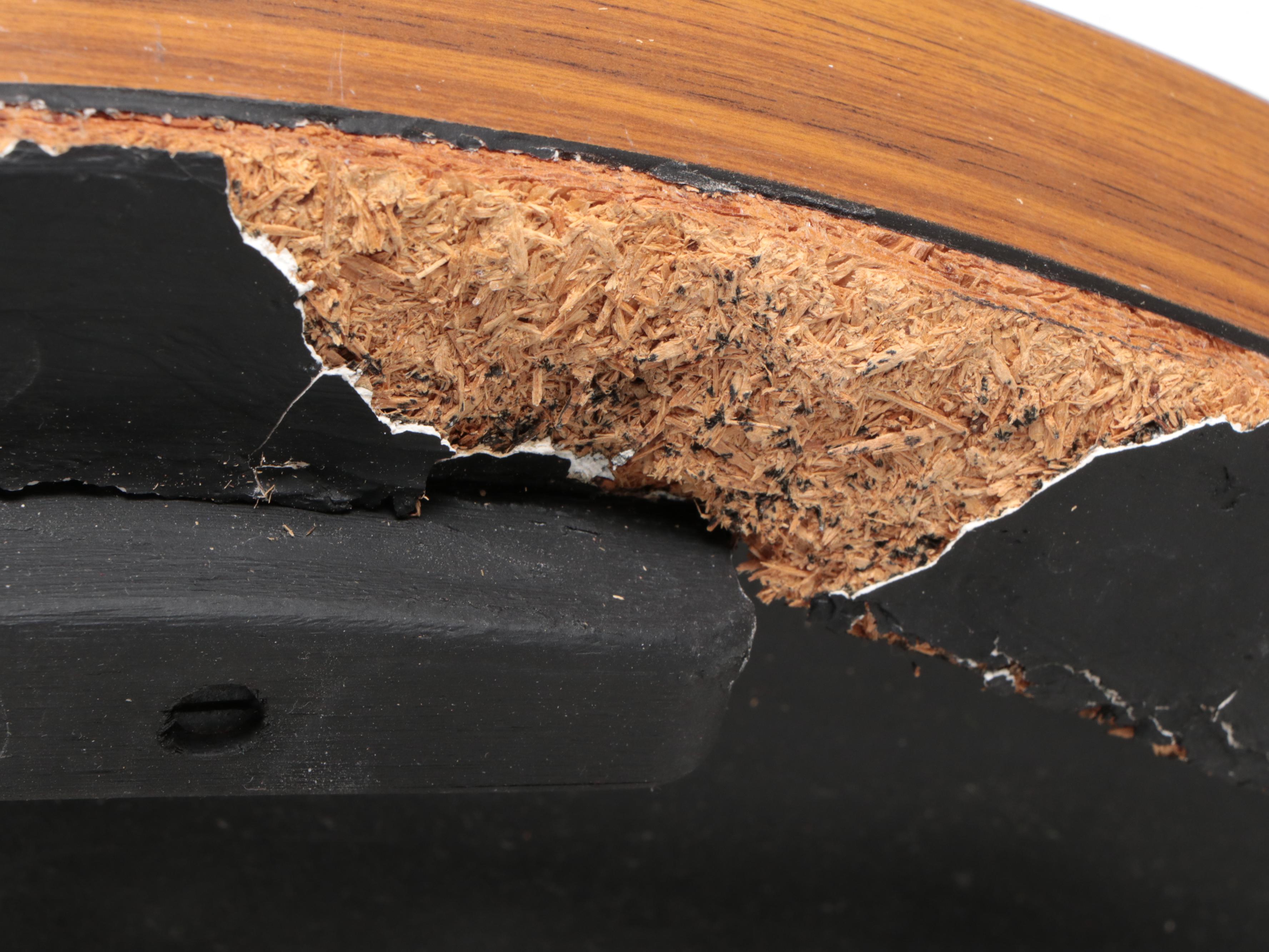 Mid Century Modern Formica-Top Side Table with Compass Rose