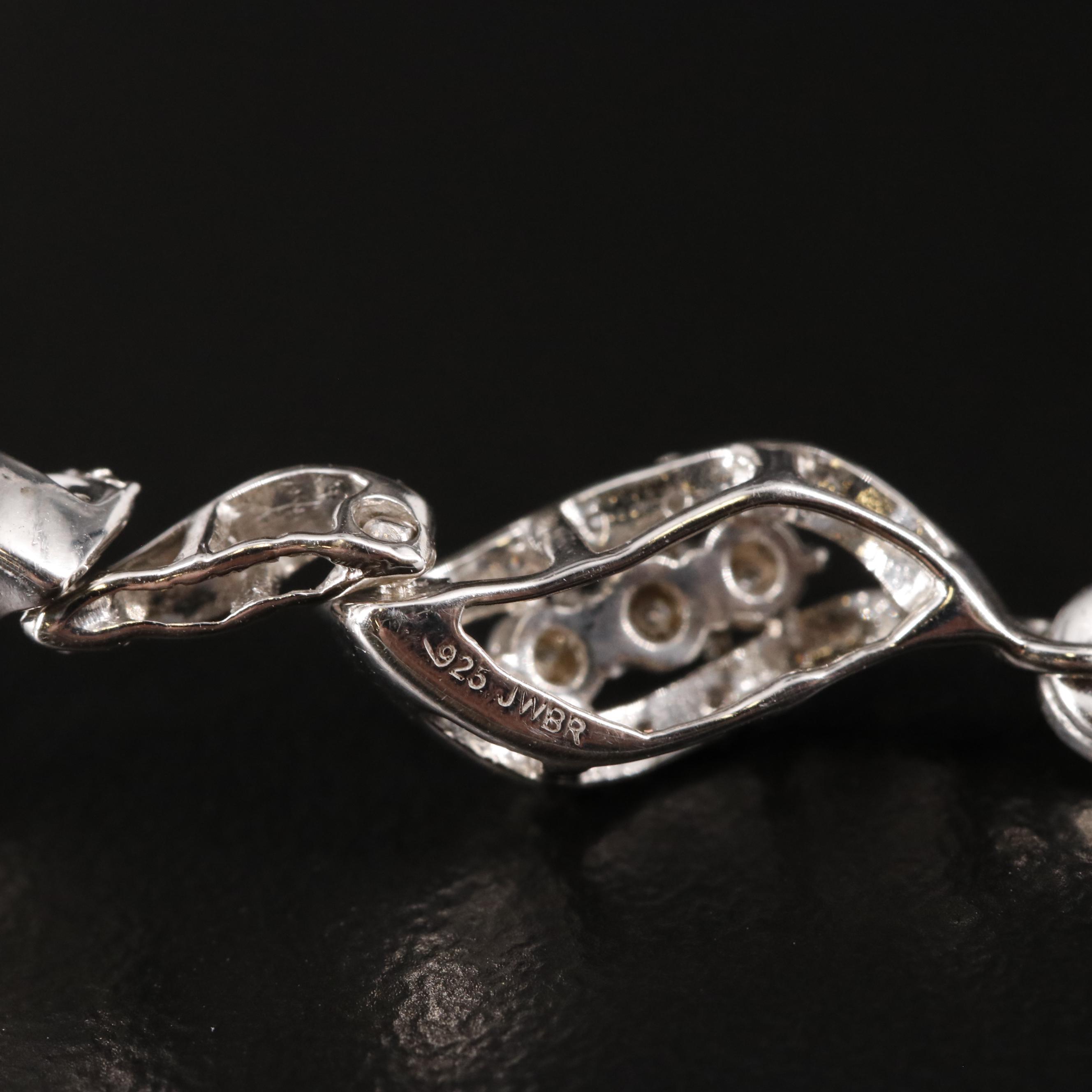 Sterling 0.51 CTW Diamond Fancy Link Bracelet