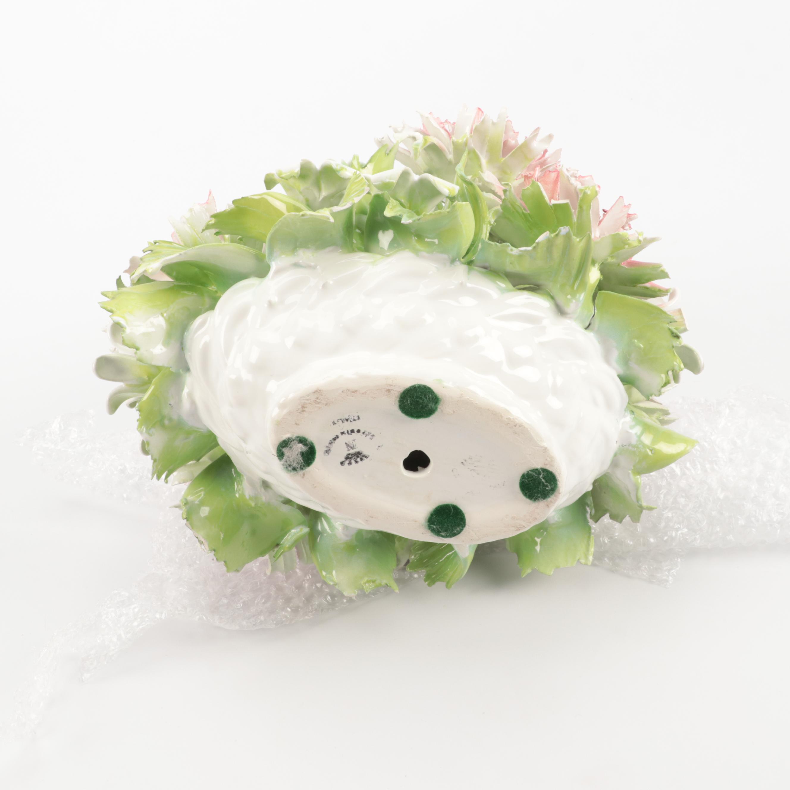 Italian and English Ceramic Flower Arrangements