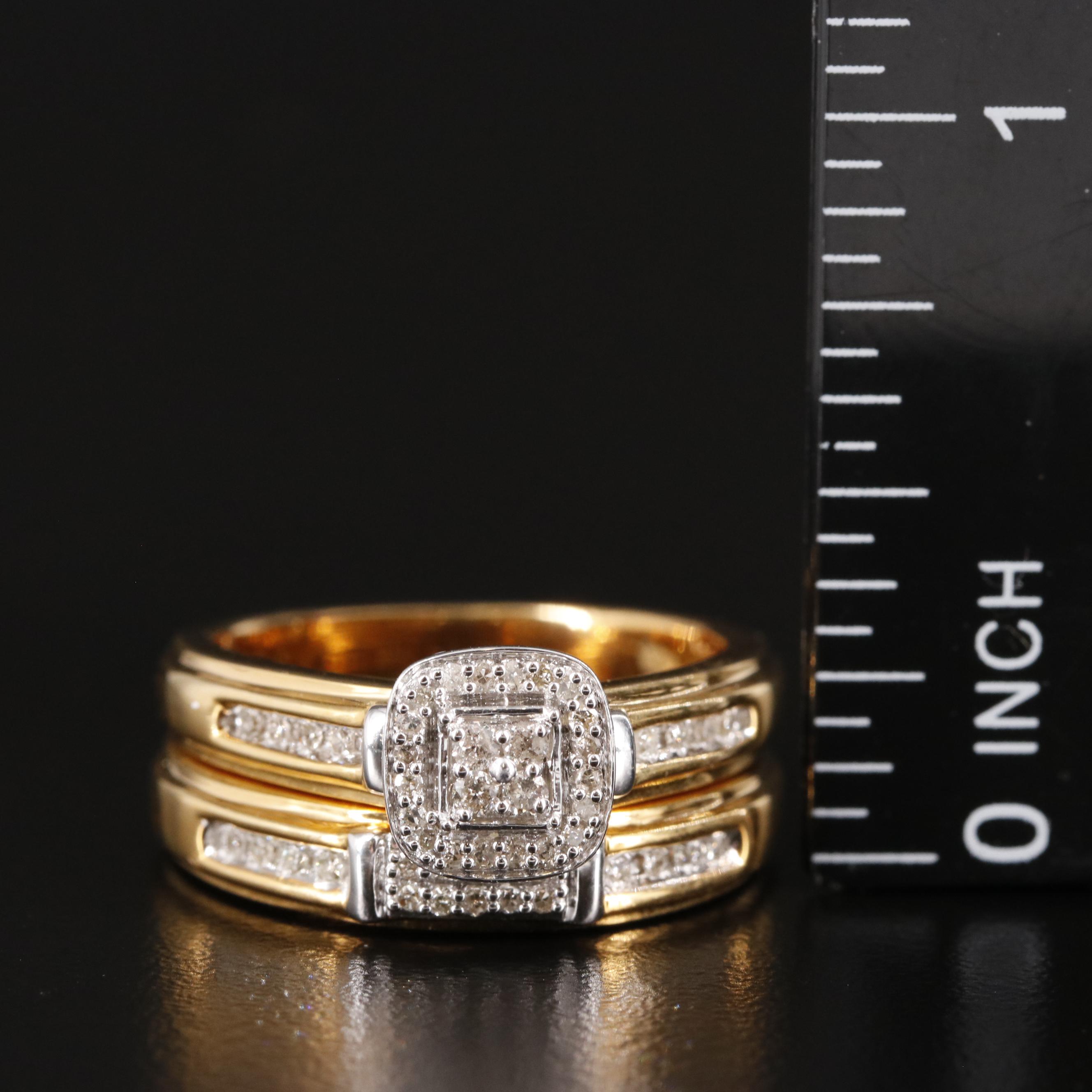 Sterling 0.22 CTW Diamond Rings