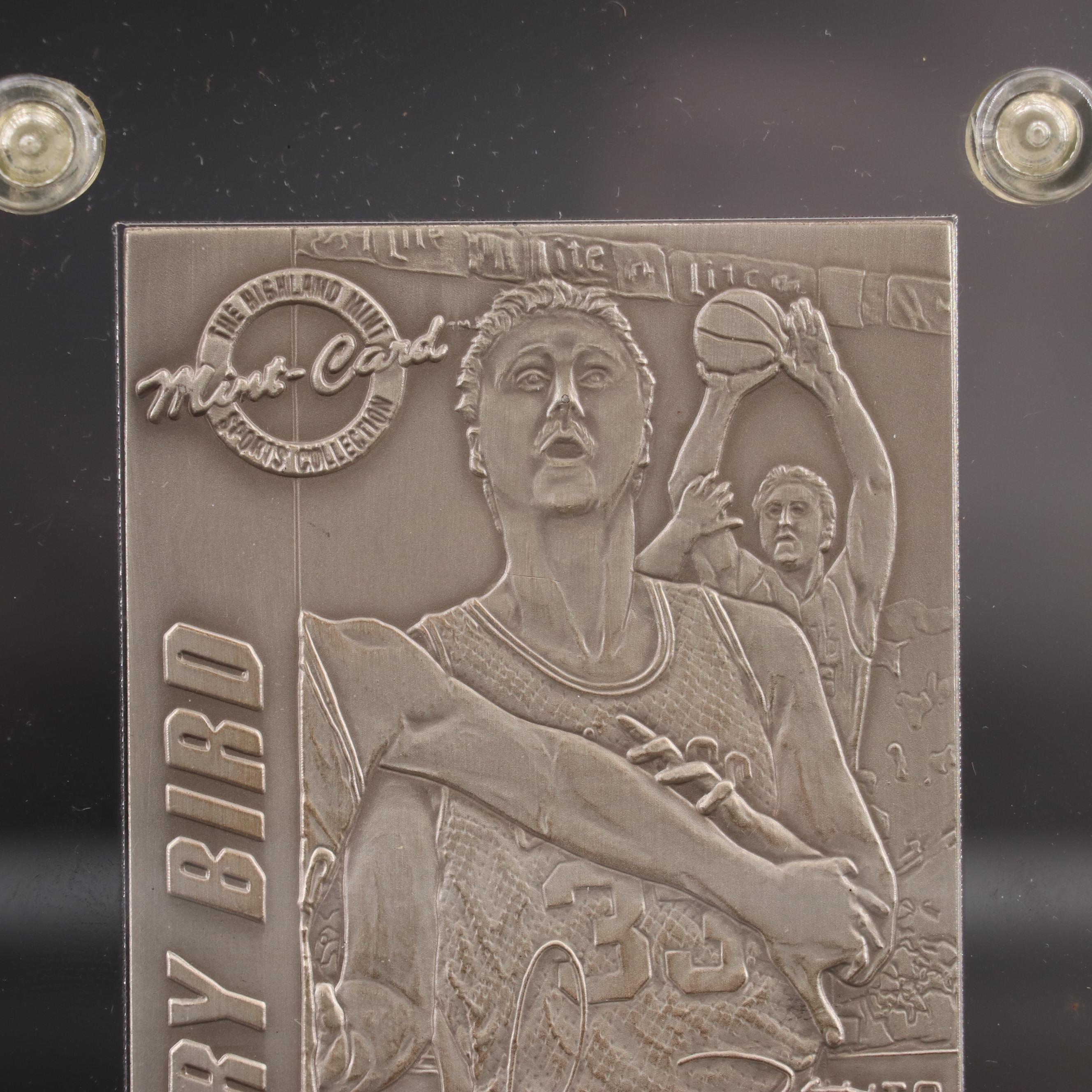 1995 Larry Bird 4.25 Troy Ounce .999 Fine Silver Trading Card Bar