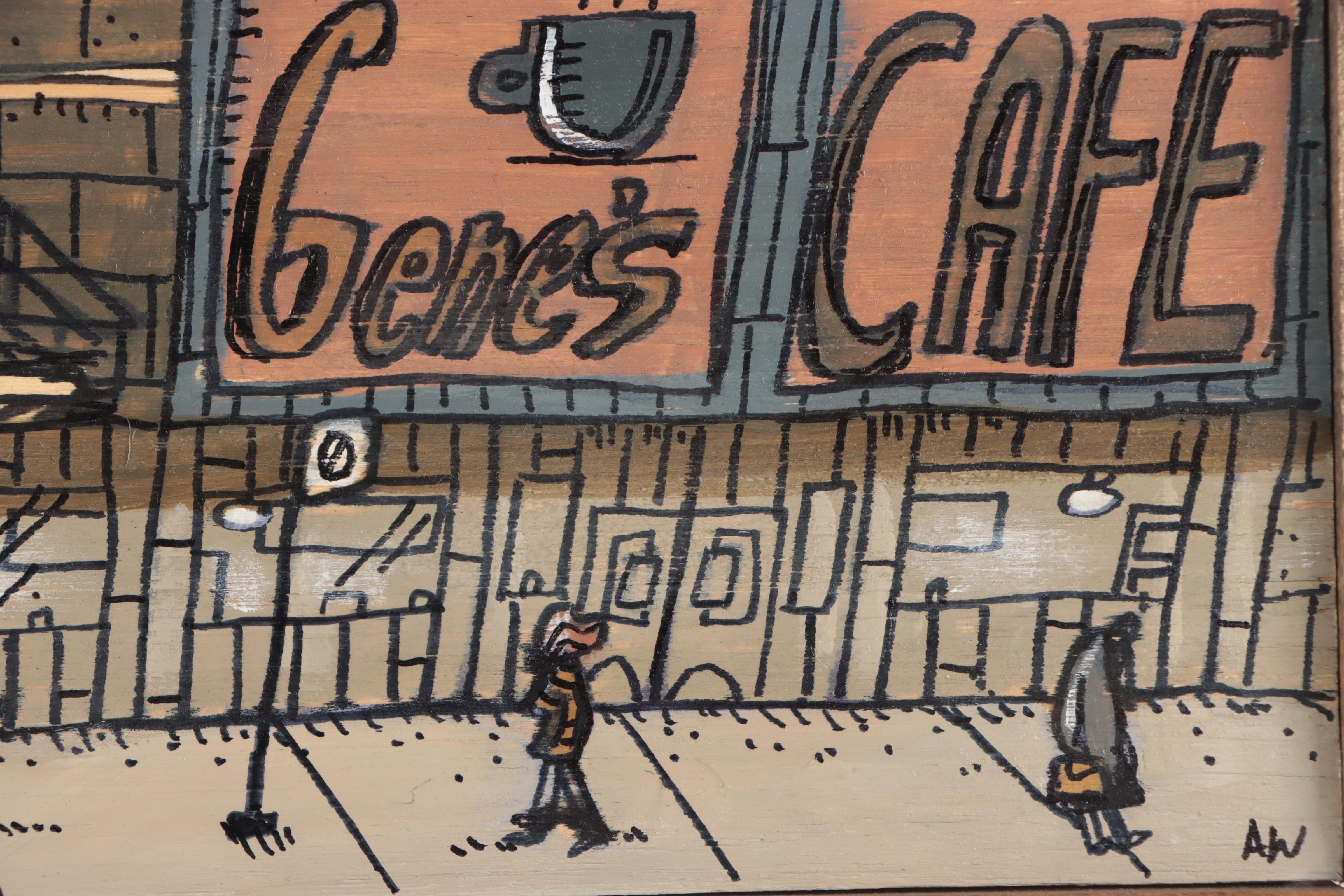 Aaron Wooten Cityscape Acrylic Painting, 2023