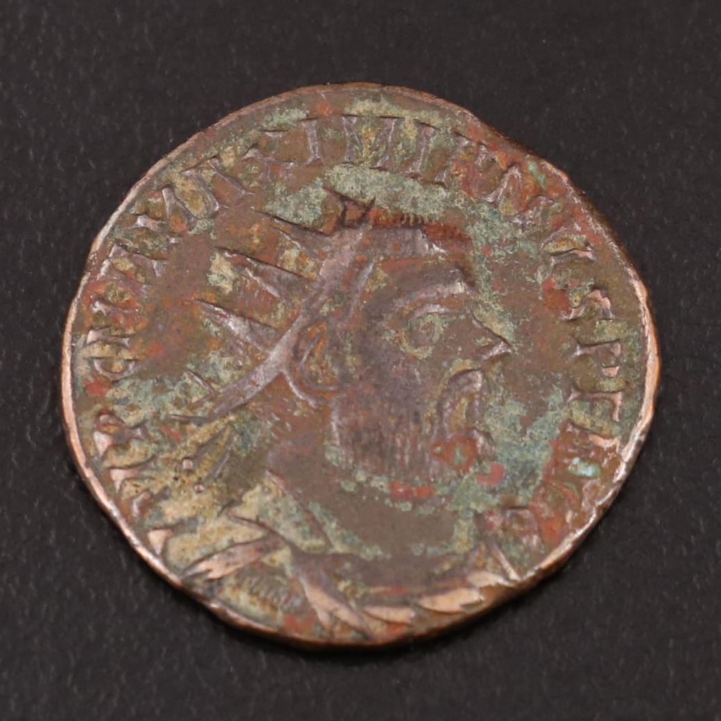 Ancient Roman Imperial Æ Antoninianus of Maximianus, ca. 286 AD