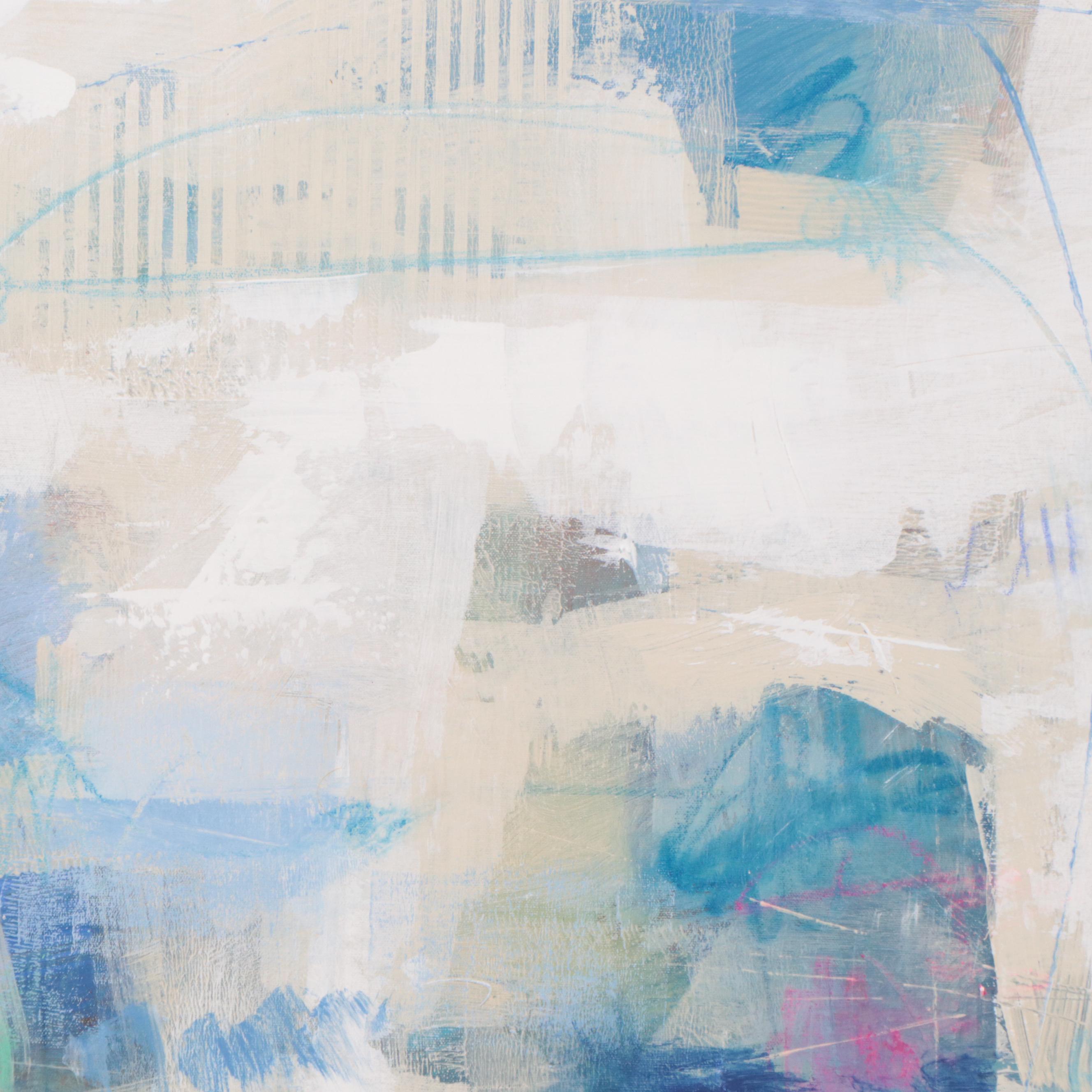 Ursula Brenner Abstract Mixed Media Painting, 21st Century