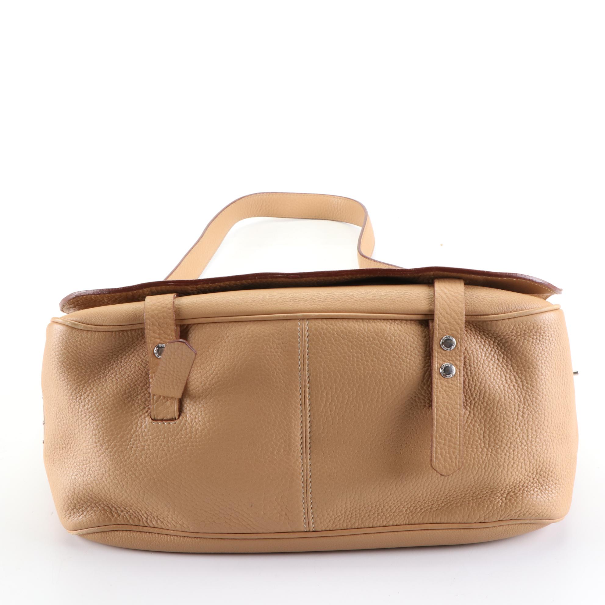 Prada Grained Leather Flap Shoulder Bag