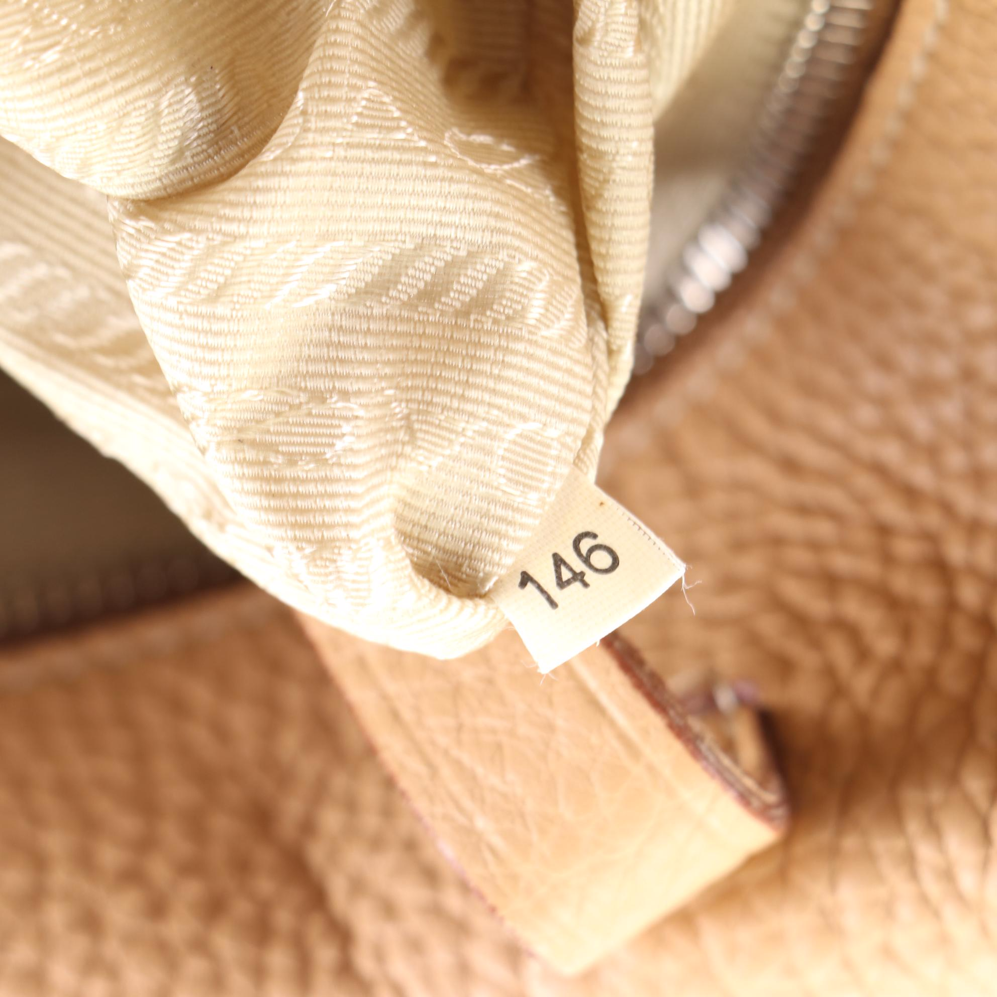 Prada Grained Leather Flap Shoulder Bag