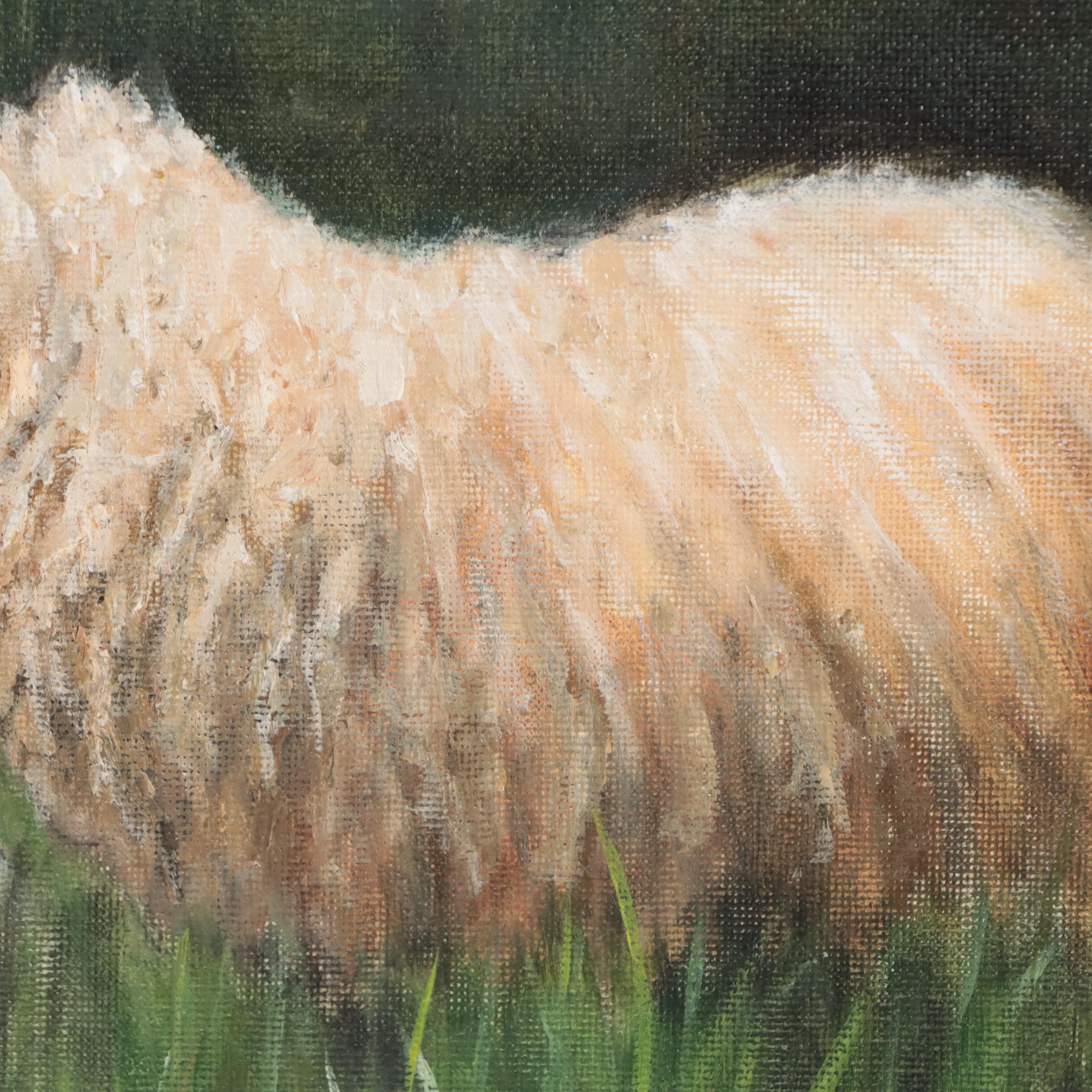Houra H. Alghizzi Oil Painting "Mama Sheep," 2023