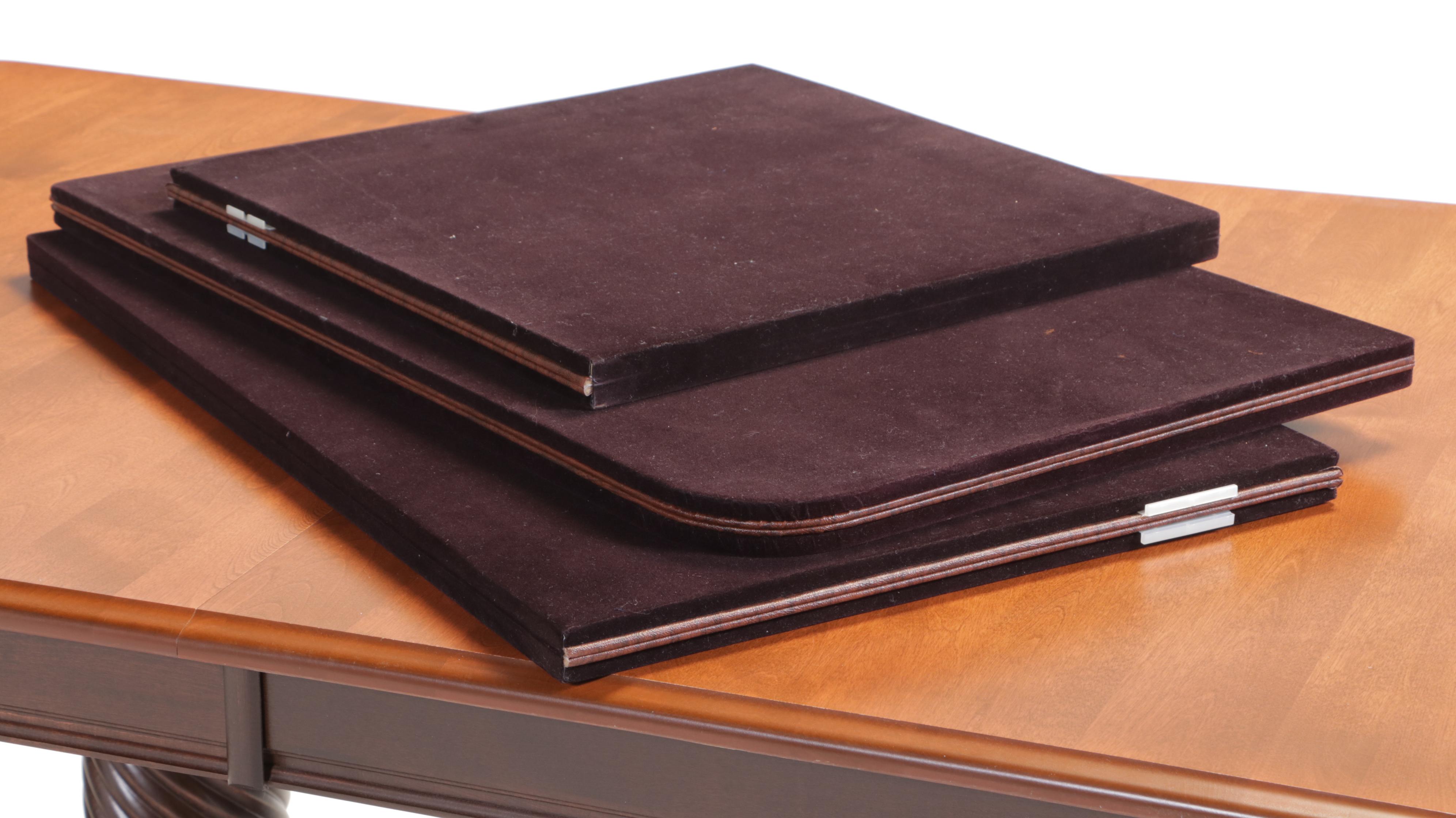 Canadian Maple Top Trestle Base Dining Table and Six Chairs