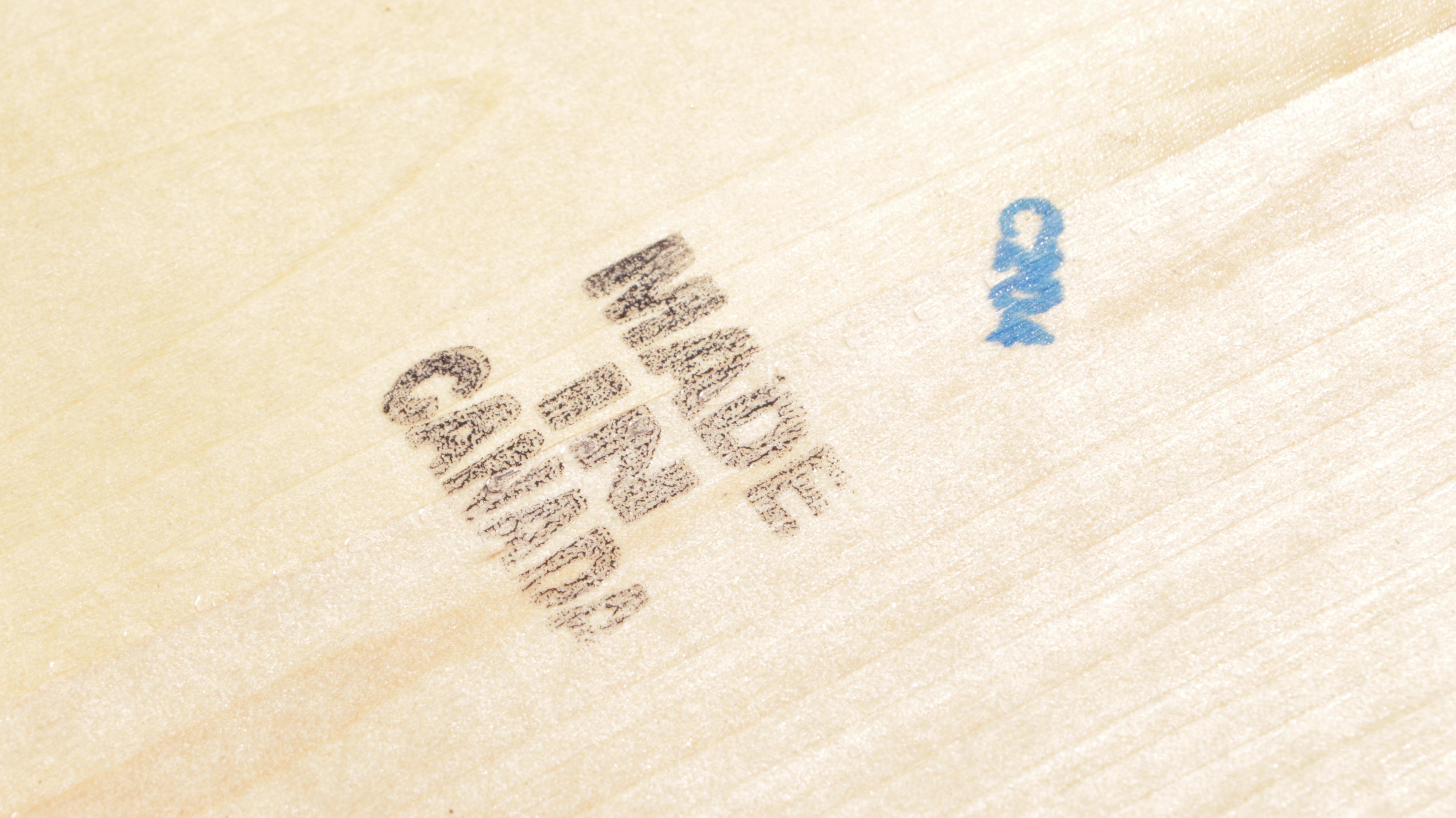 Canadian Maple Top Trestle Base Dining Table and Six Chairs