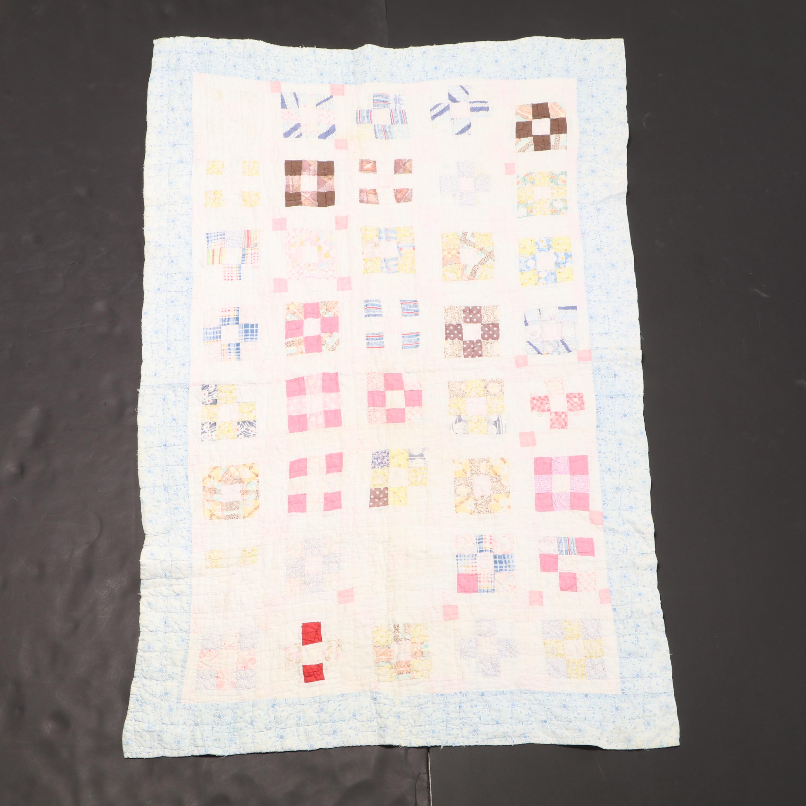 Handmade "Irish Chain", "9-Patch" and "Log Cabin" Patchwork Quilts