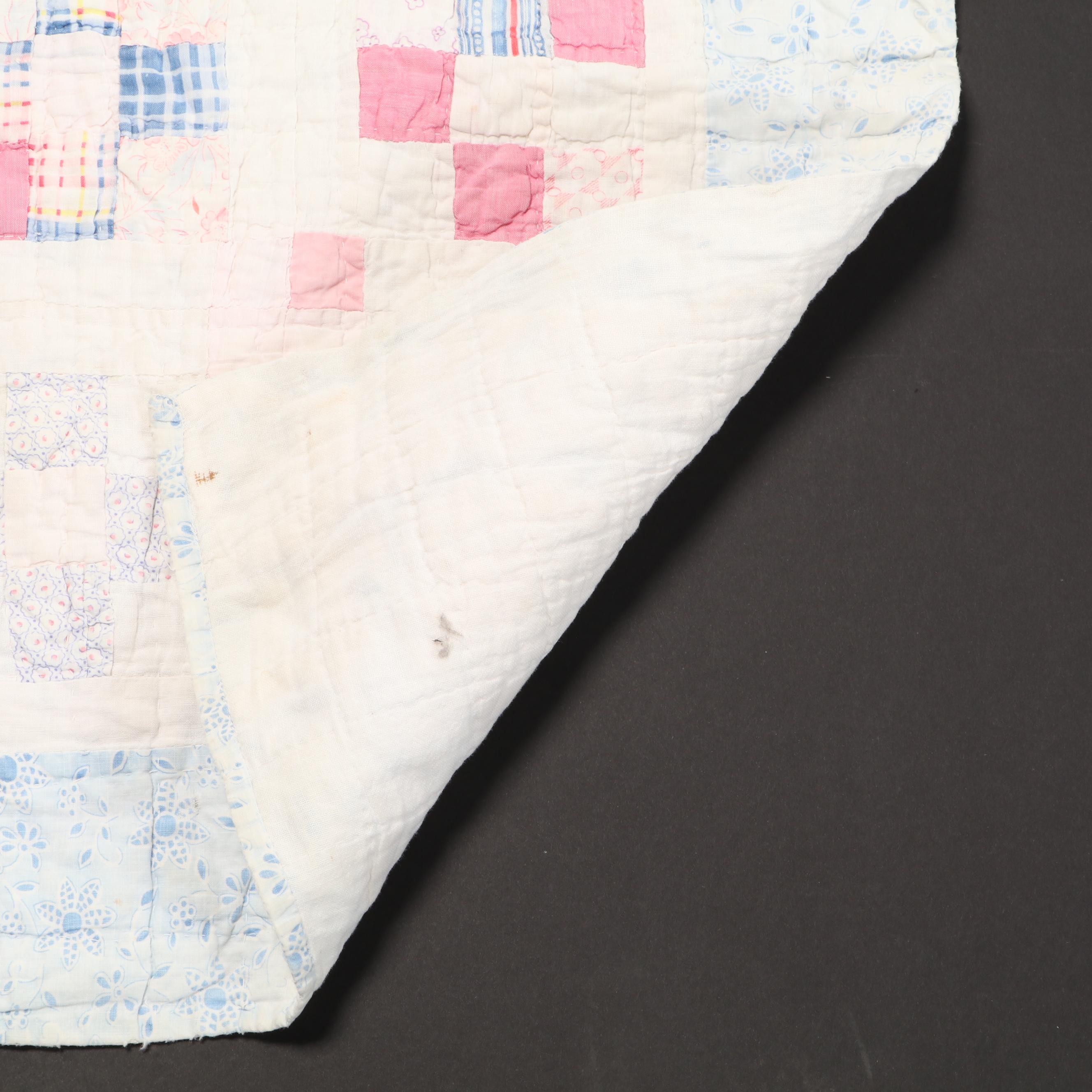 Handmade "Irish Chain", "9-Patch" and "Log Cabin" Patchwork Quilts