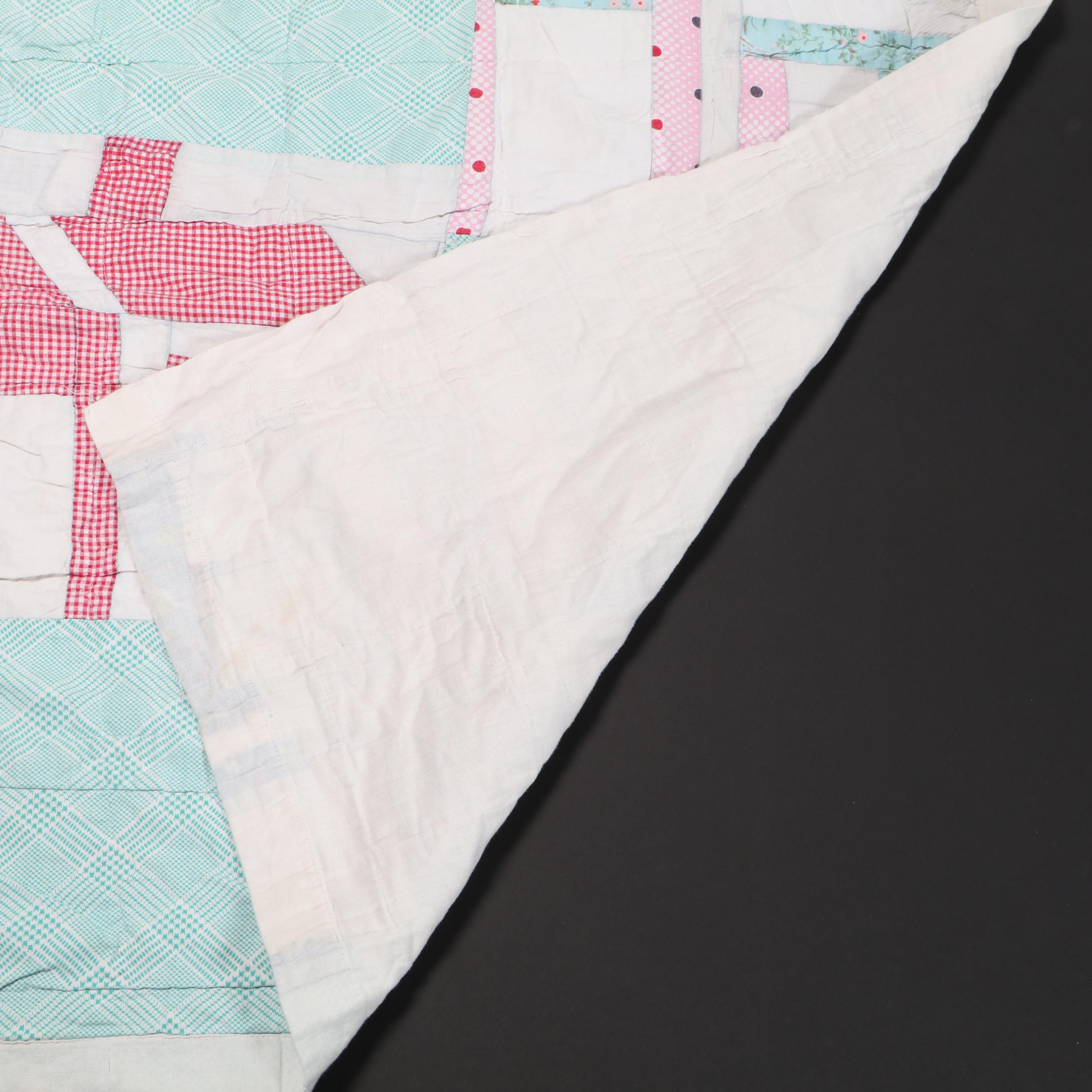 Handmade "Irish Chain", "9-Patch" and "Log Cabin" Patchwork Quilts